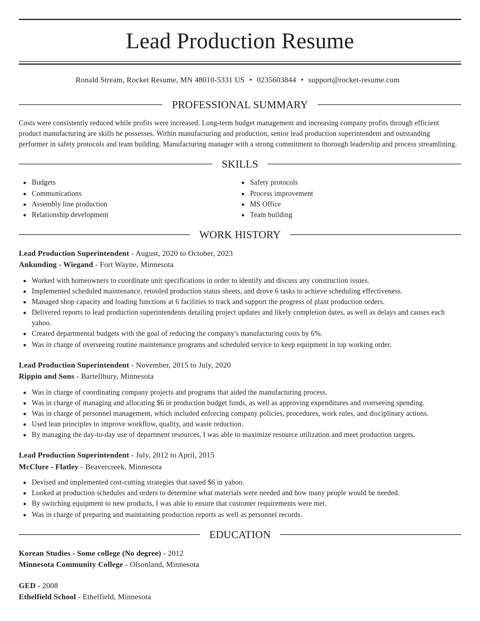 Elegant resume template