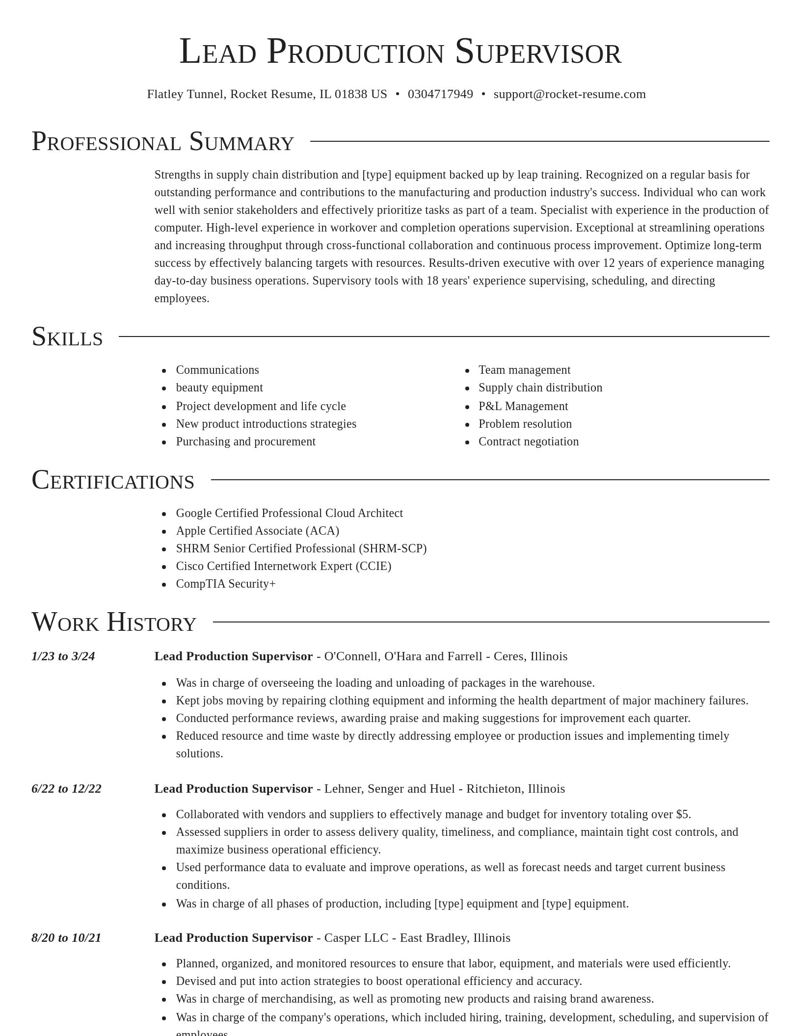 Director resume template