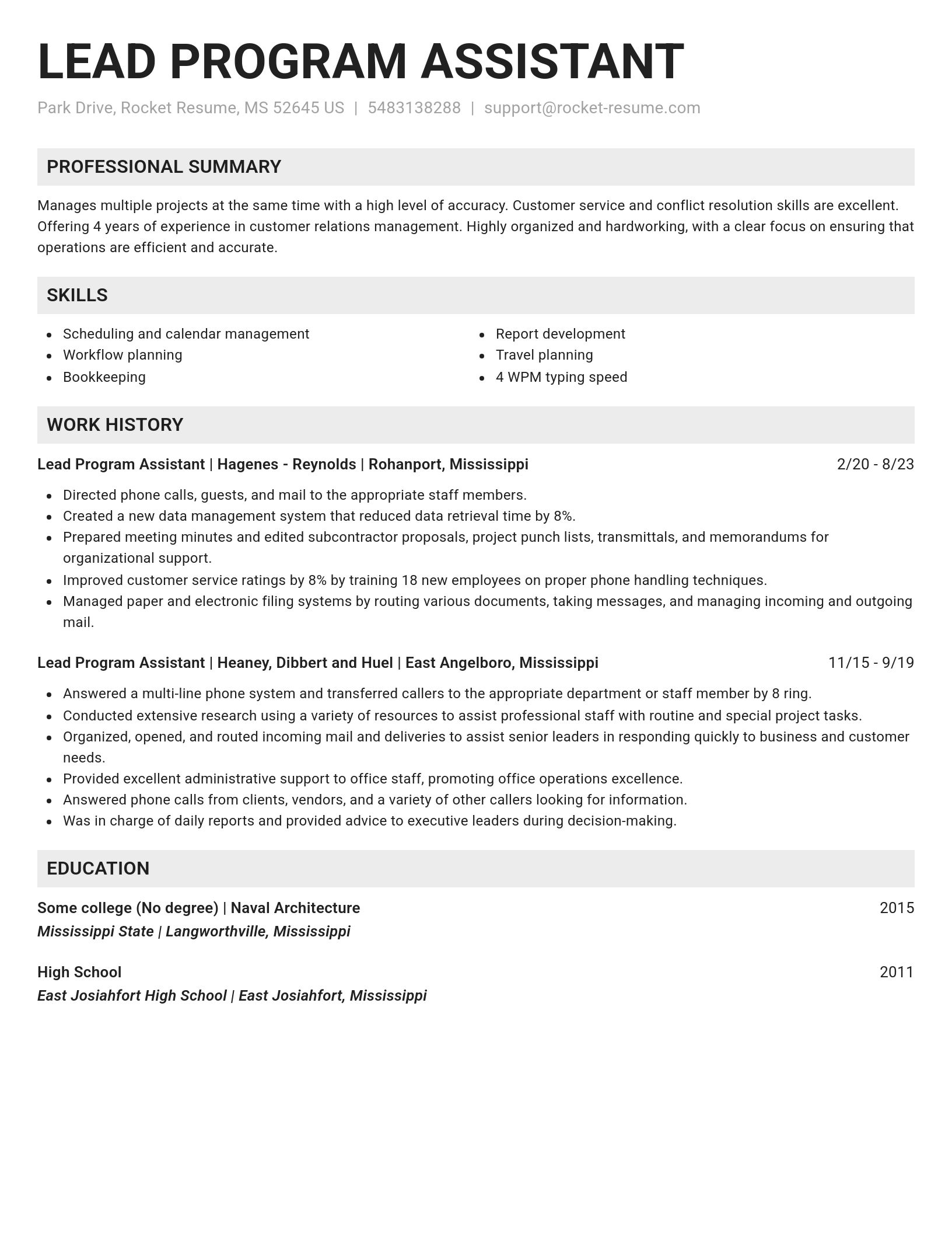 Genius resume template