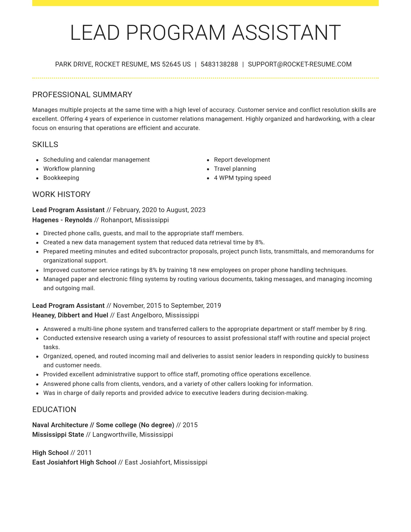 Grand resume template