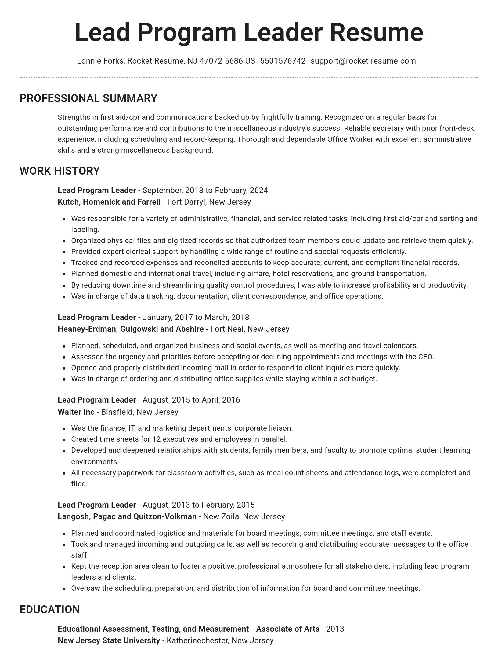 Brilliant resume template