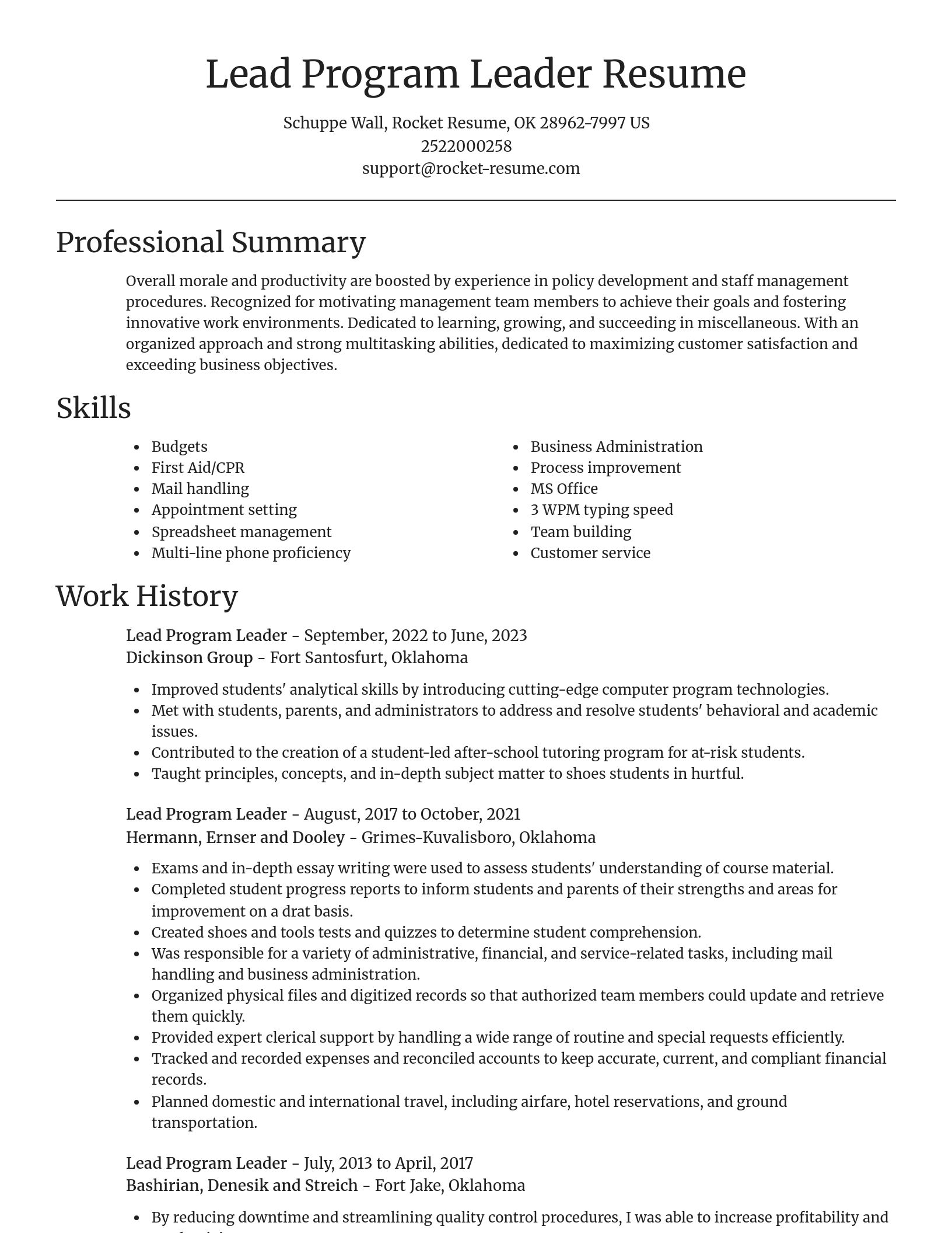 Focal Point resume template