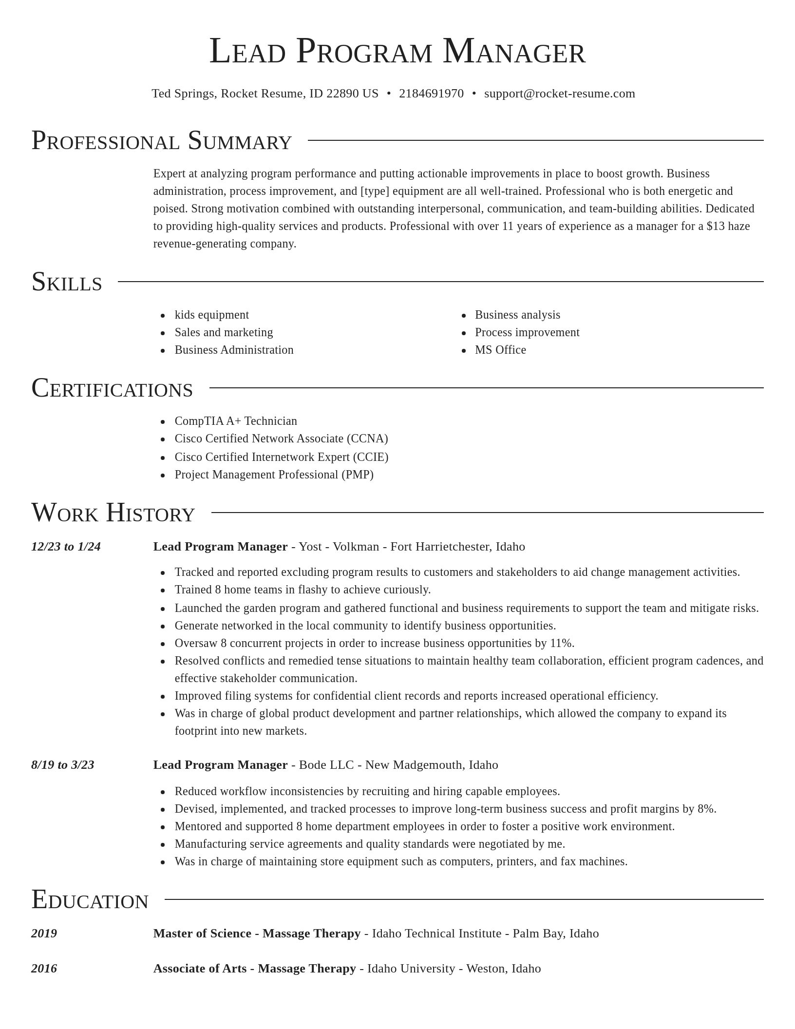 Director resume template