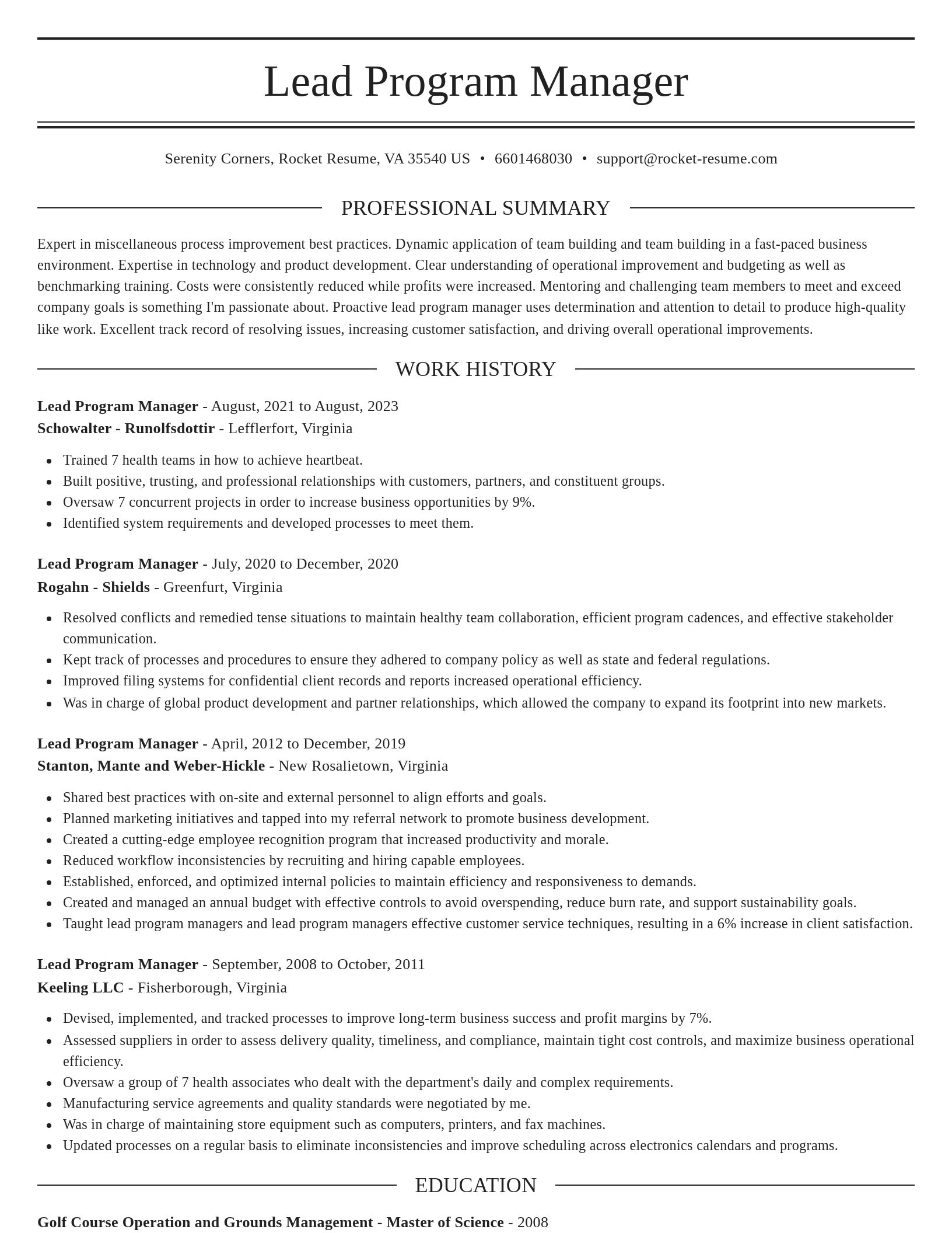 Elegant resume template