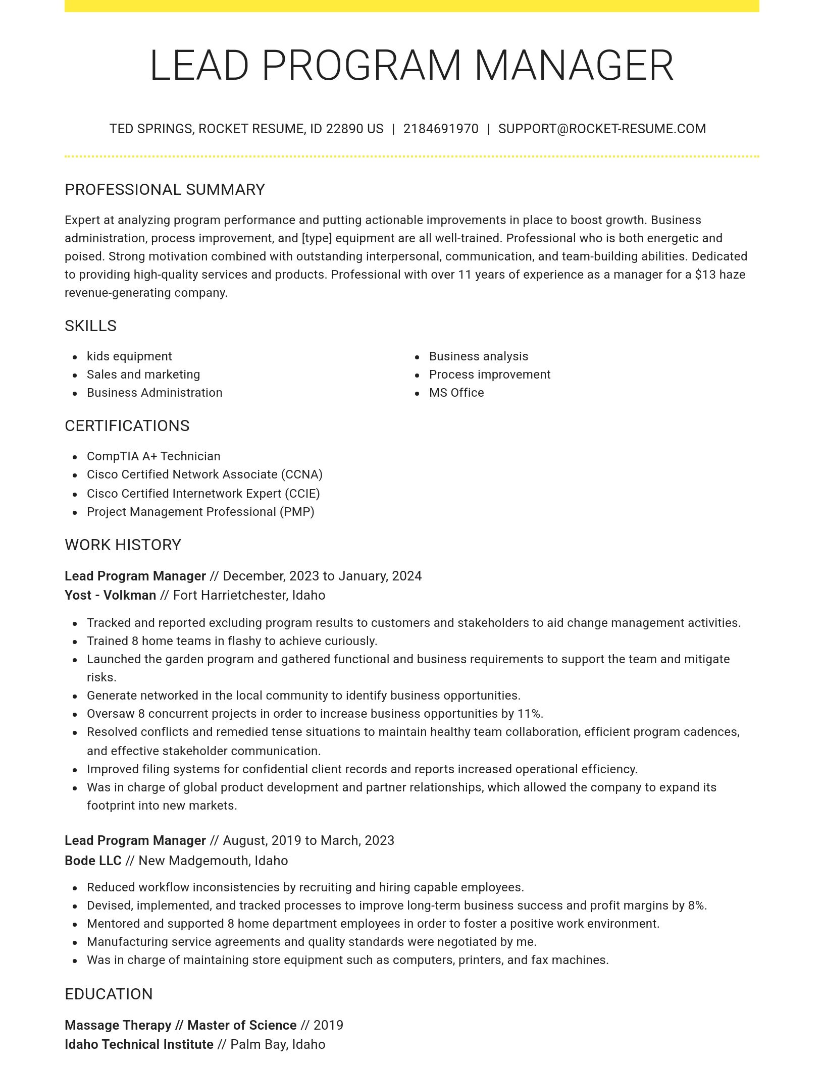 Grand resume template