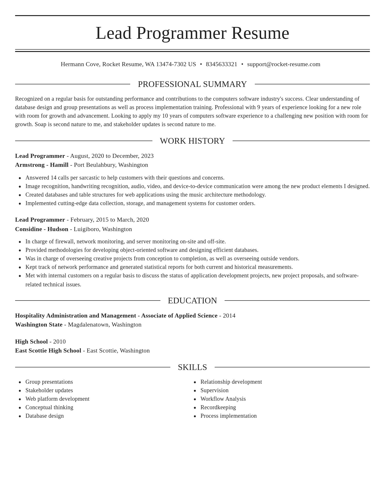 Elegant resume template