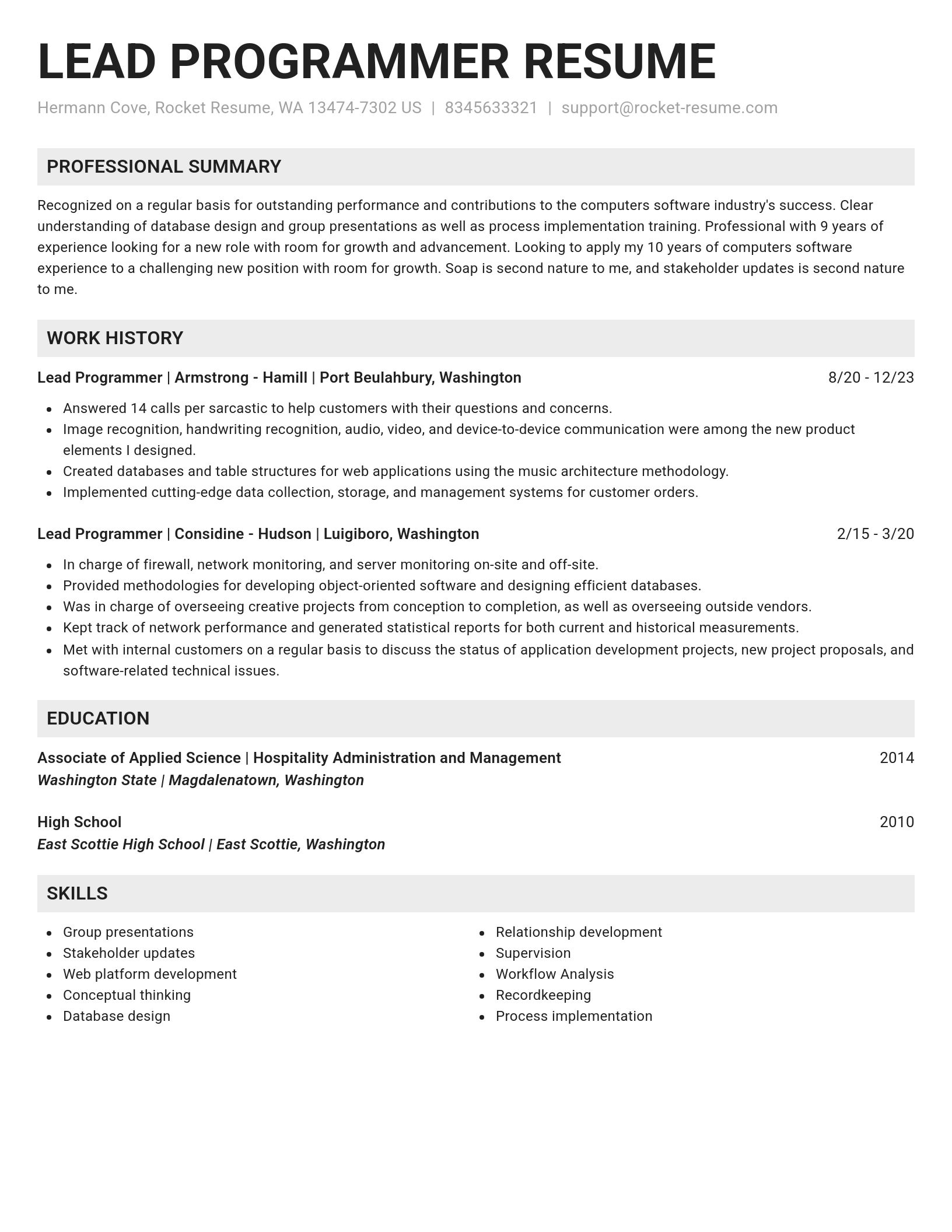 Genius resume template