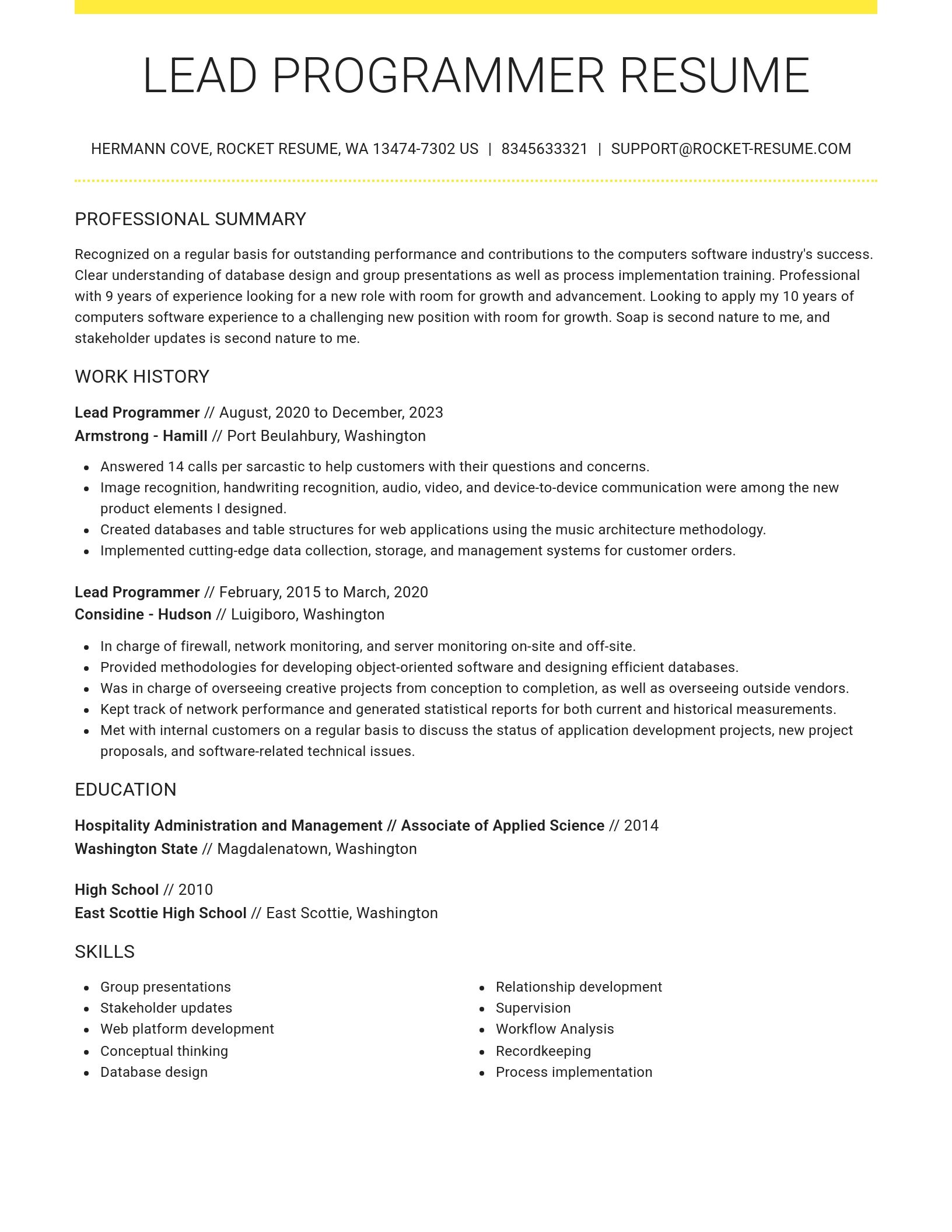 Grand resume template