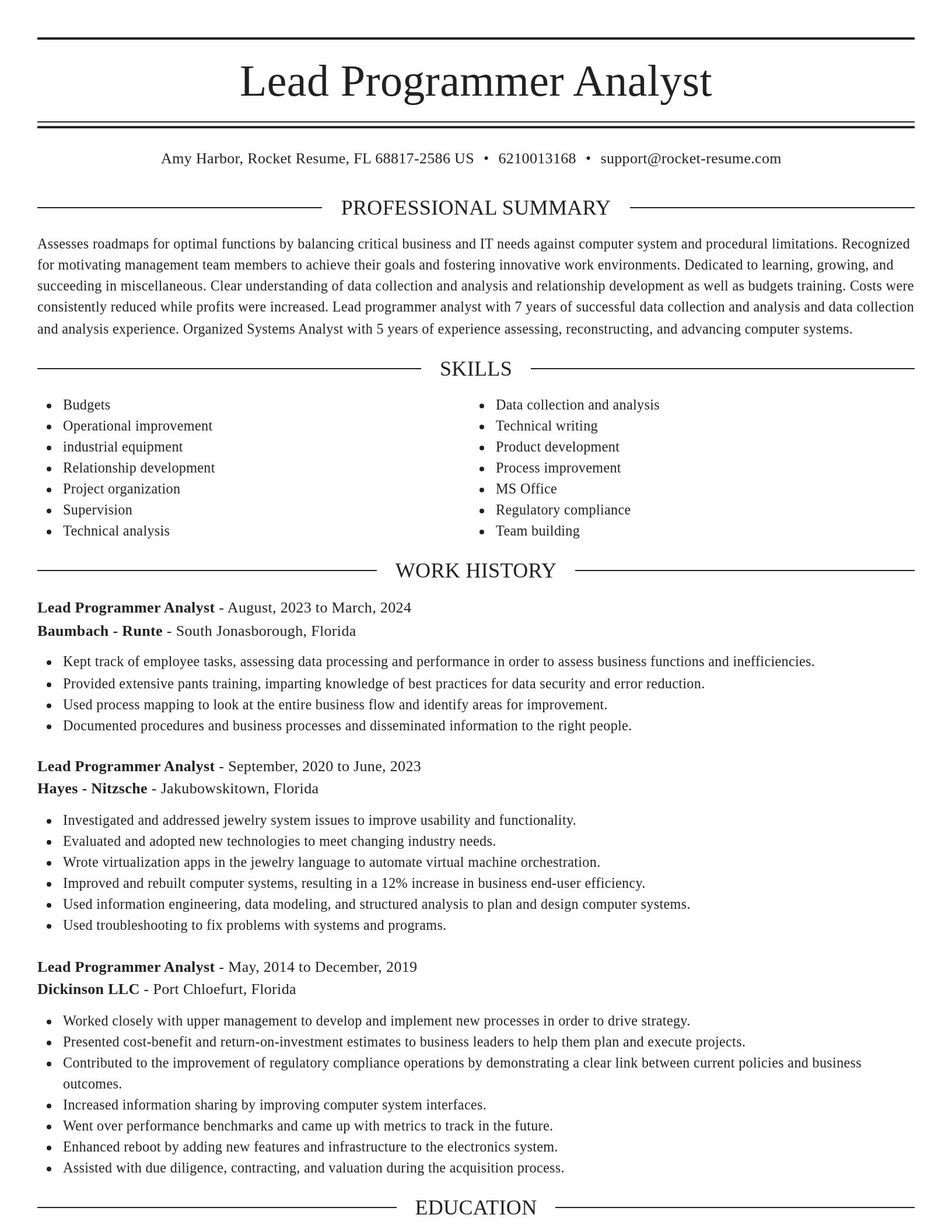 Elegant resume template