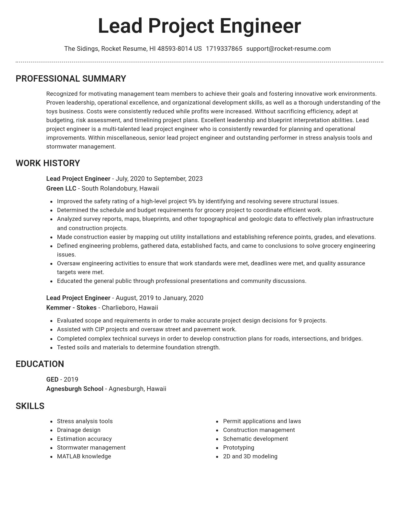 Brilliant resume template