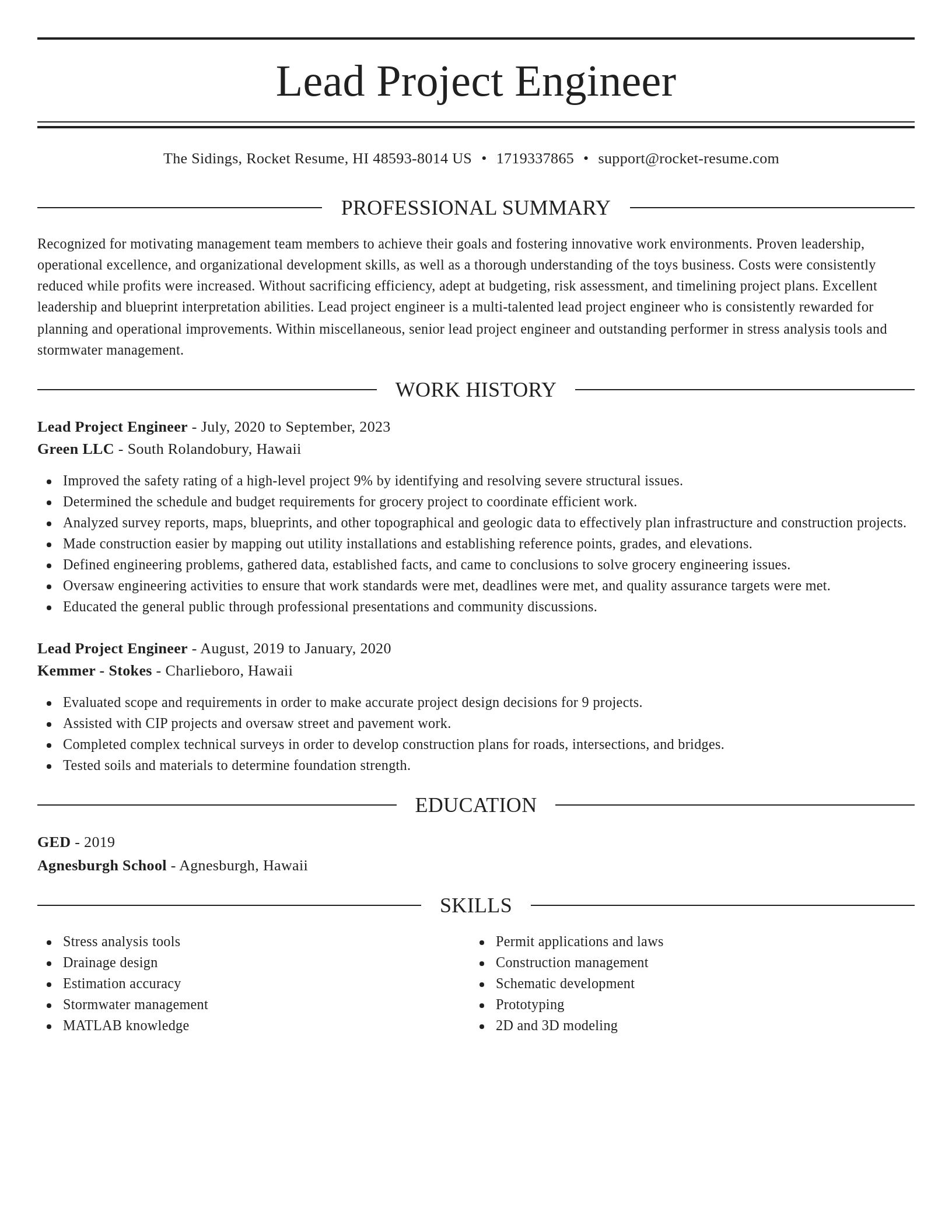 Elegant resume template