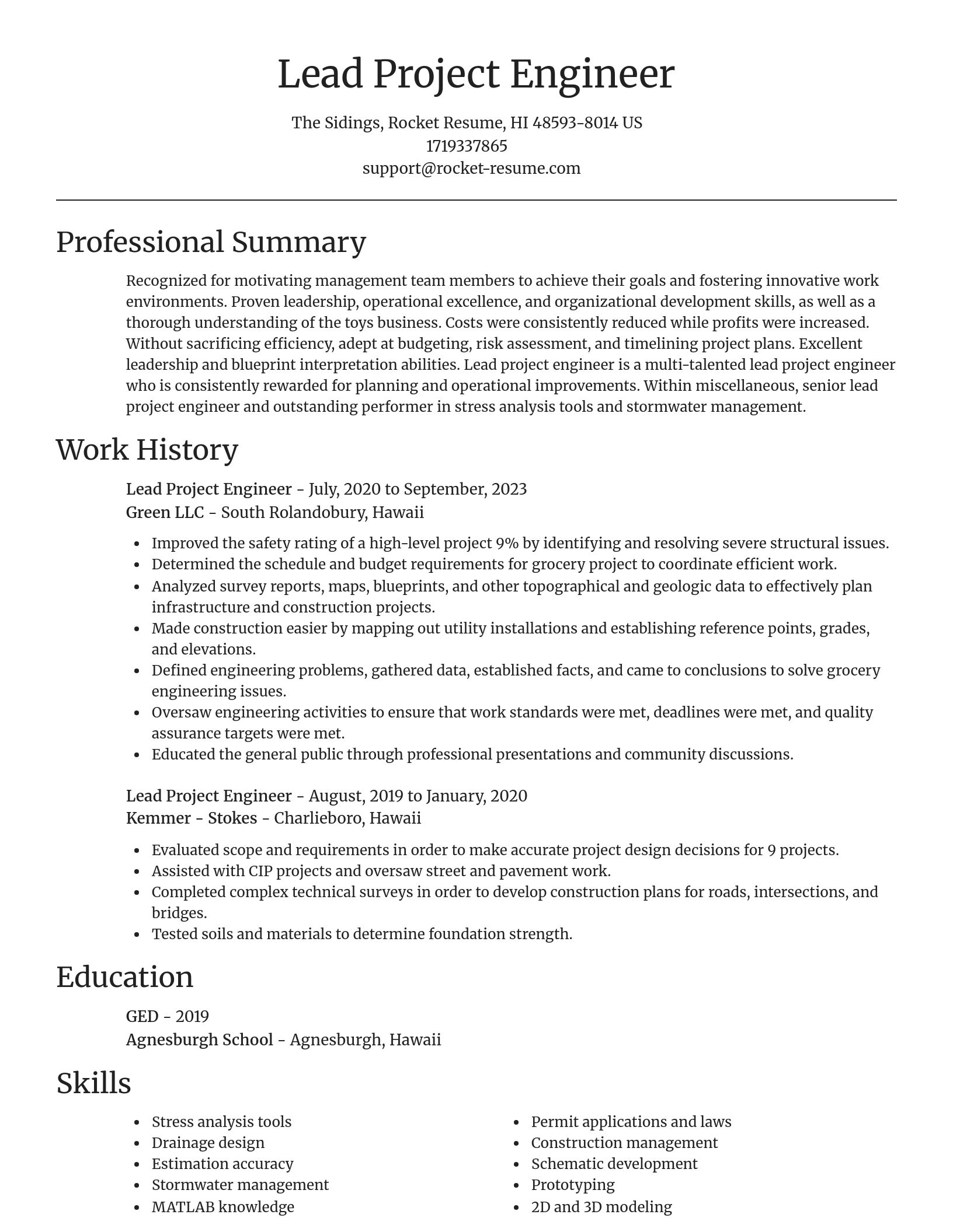 Focal Point resume template