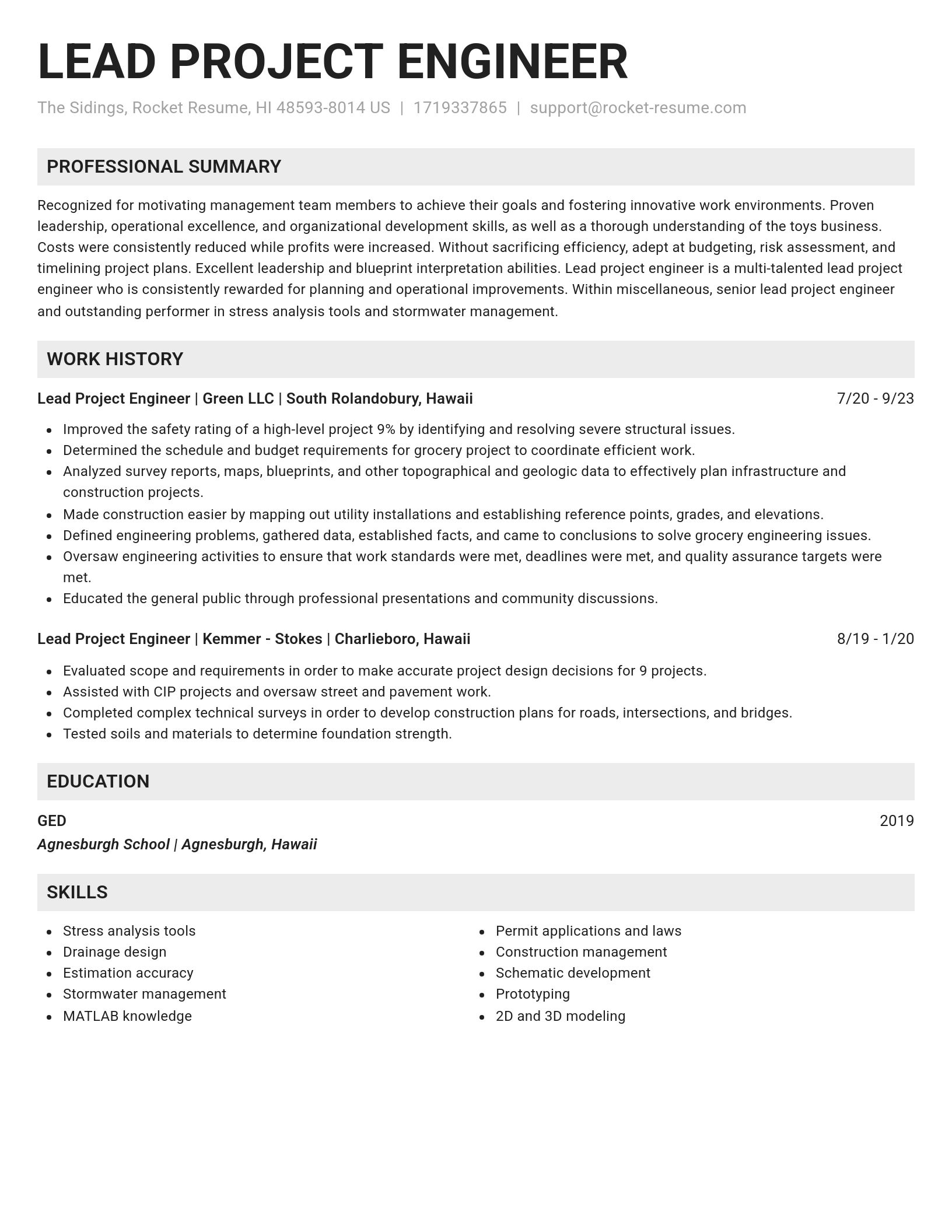 Genius resume template