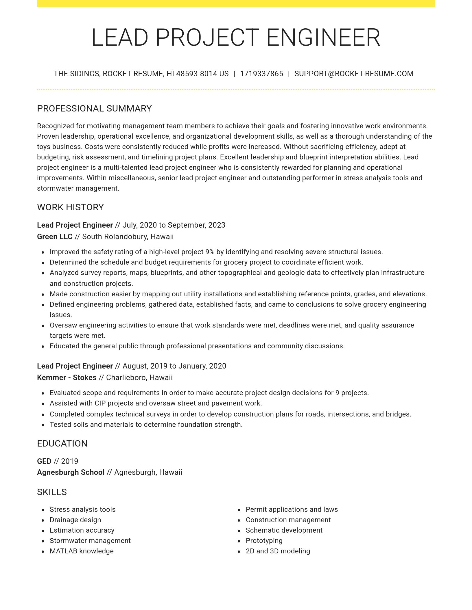 Grand resume template