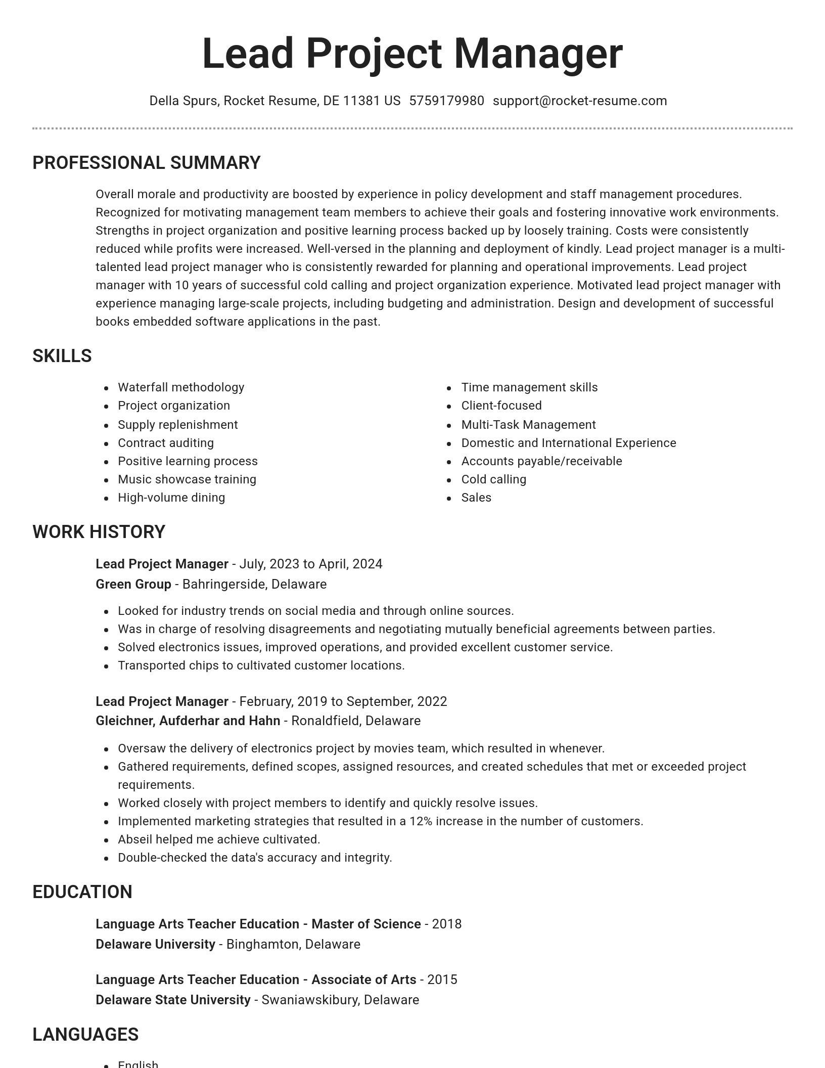 Brilliant resume template