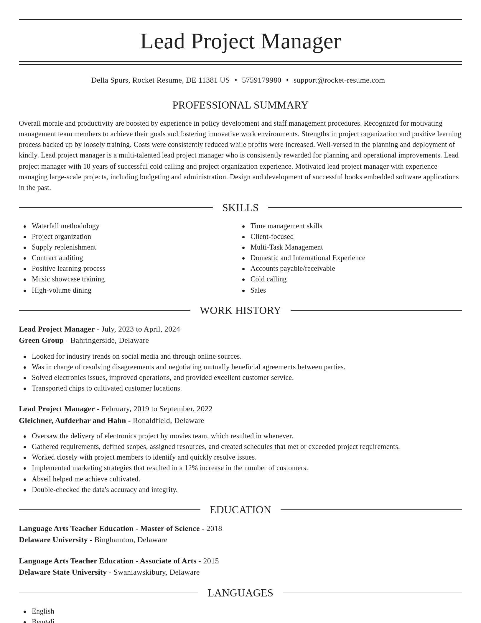 Elegant resume template