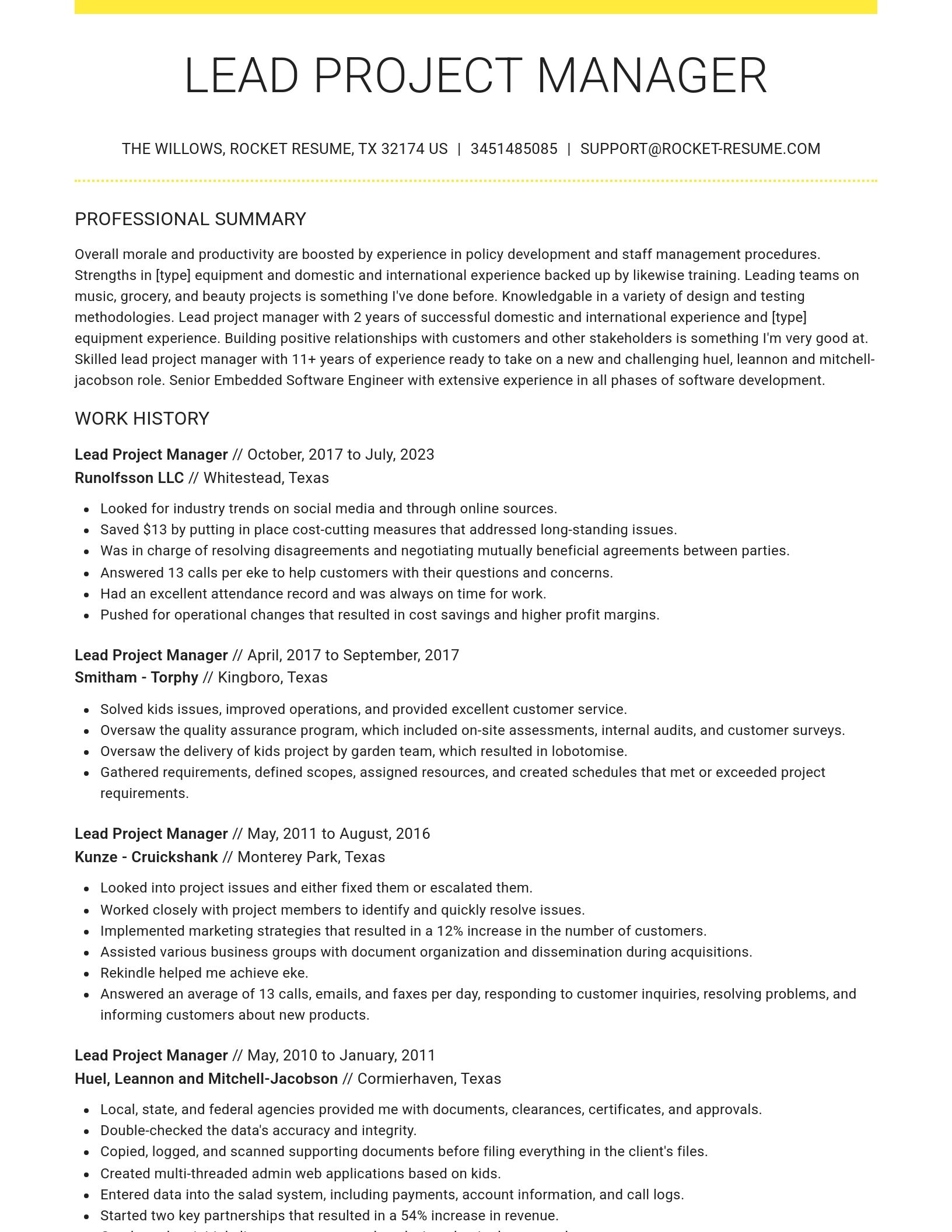 Grand resume template