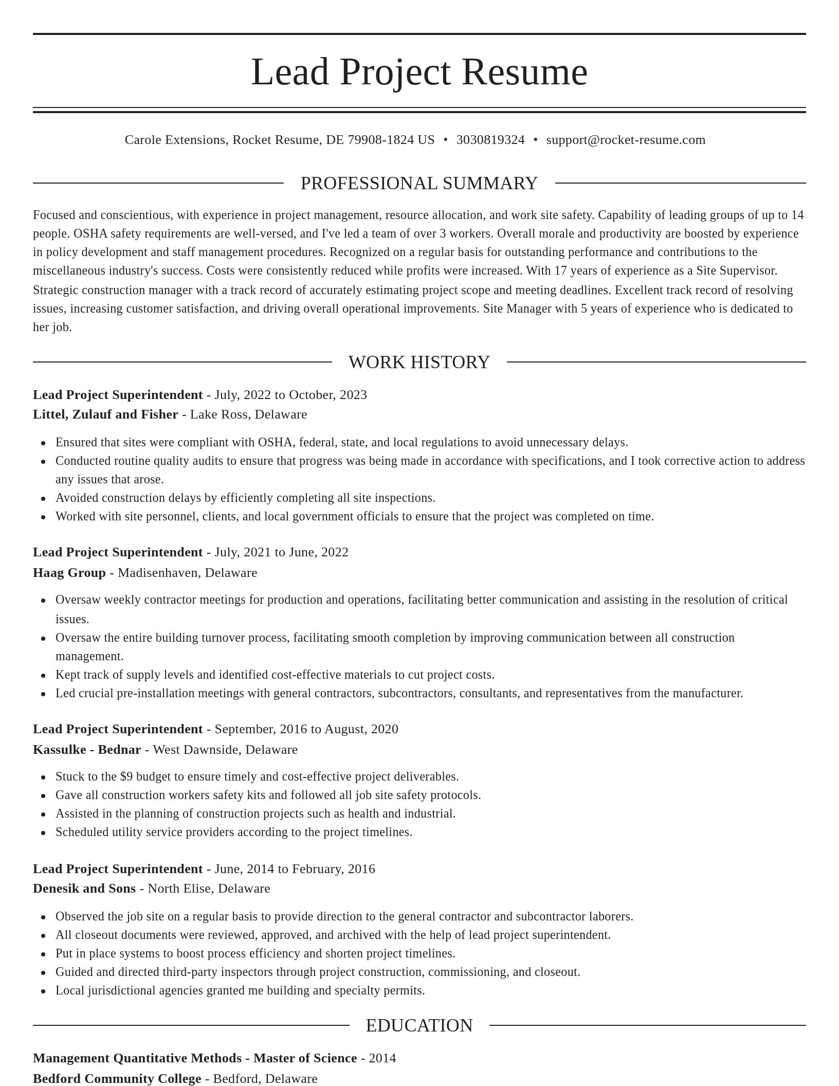 Elegant resume template