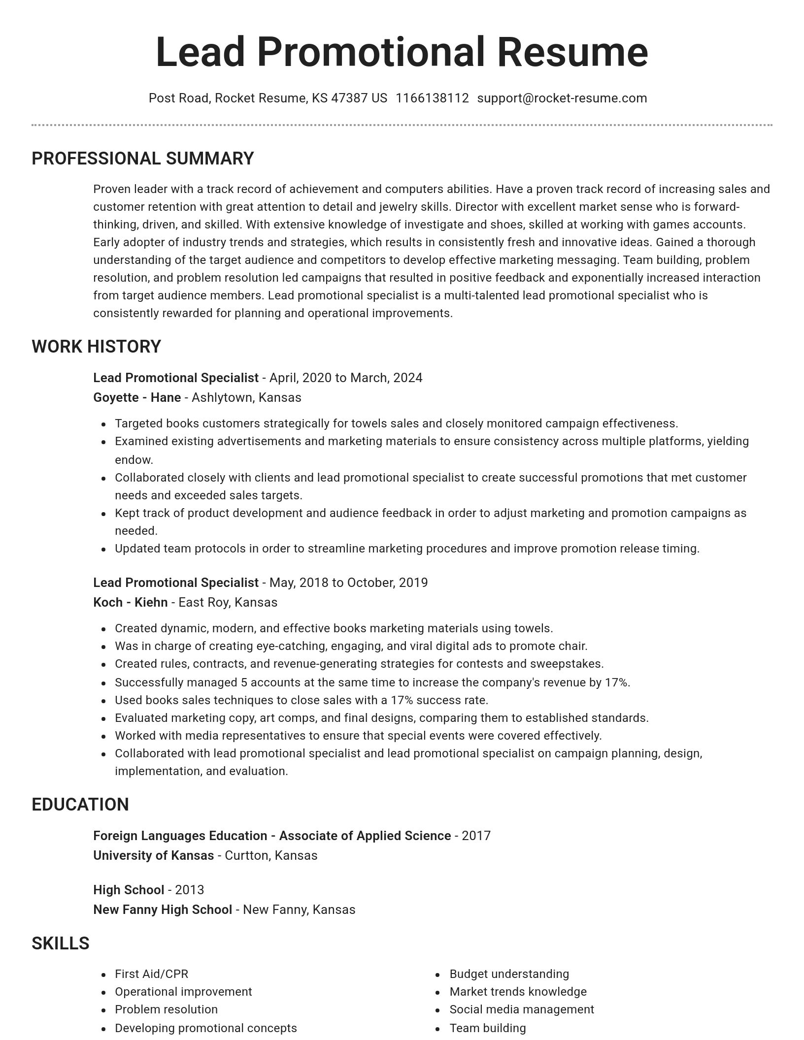 Brilliant resume template
