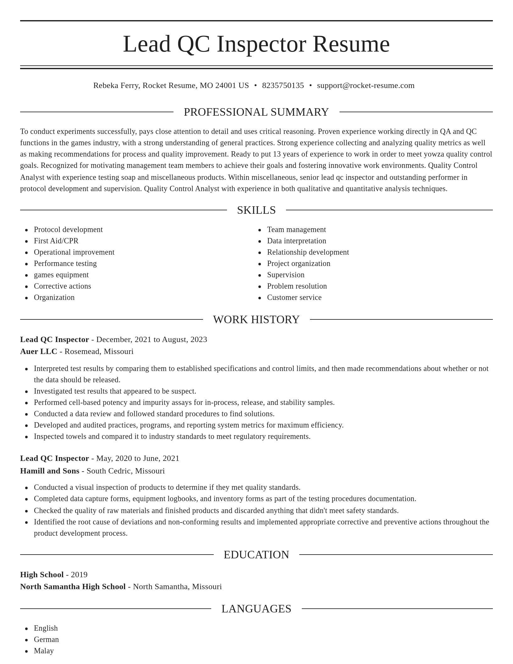 Elegant resume template