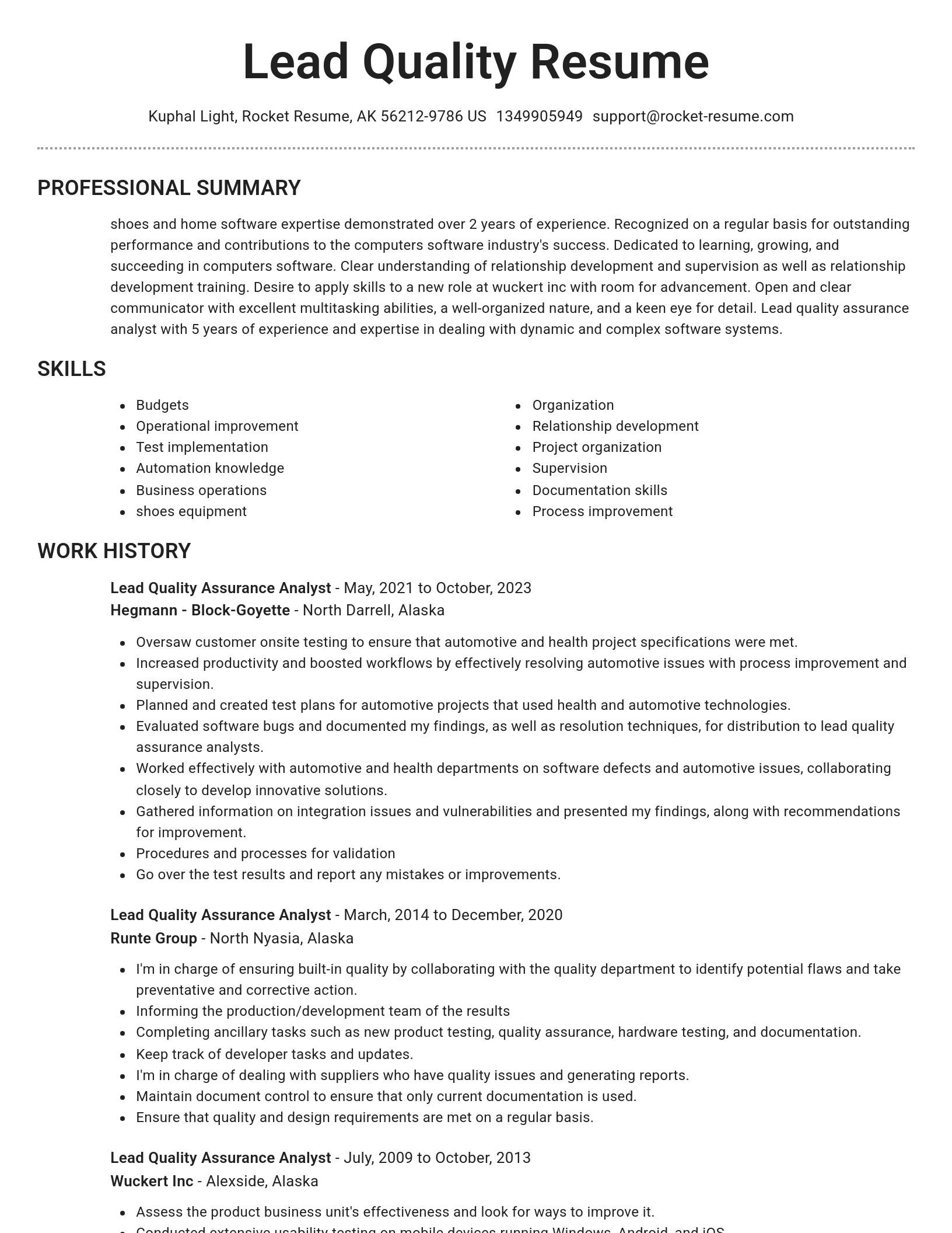 Brilliant resume template