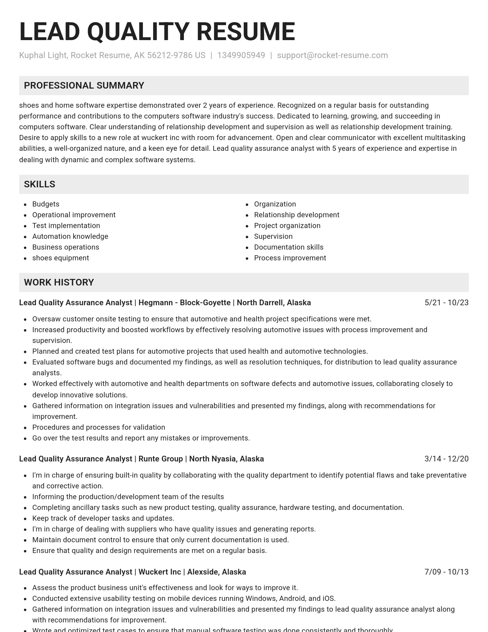 Genius resume template