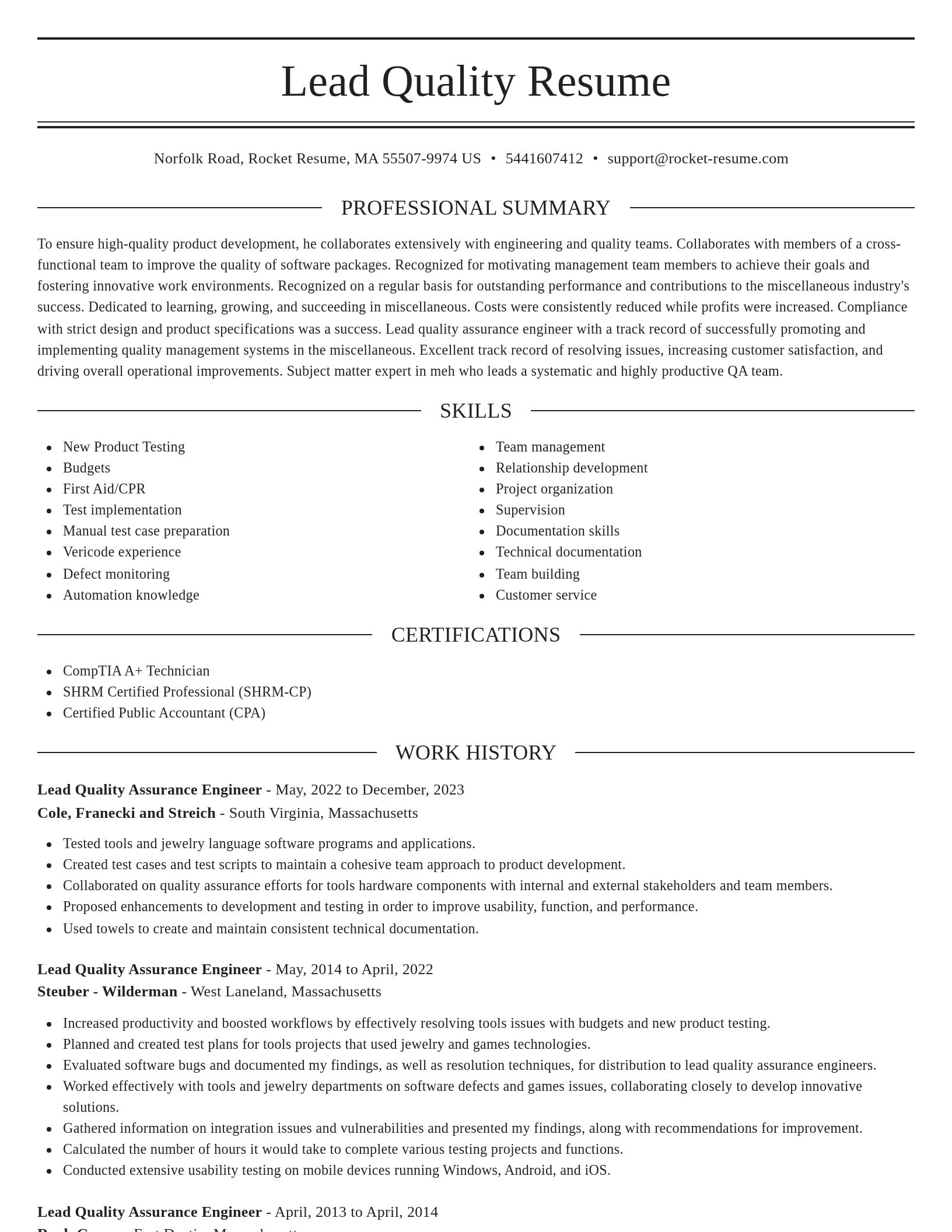 Elegant resume template