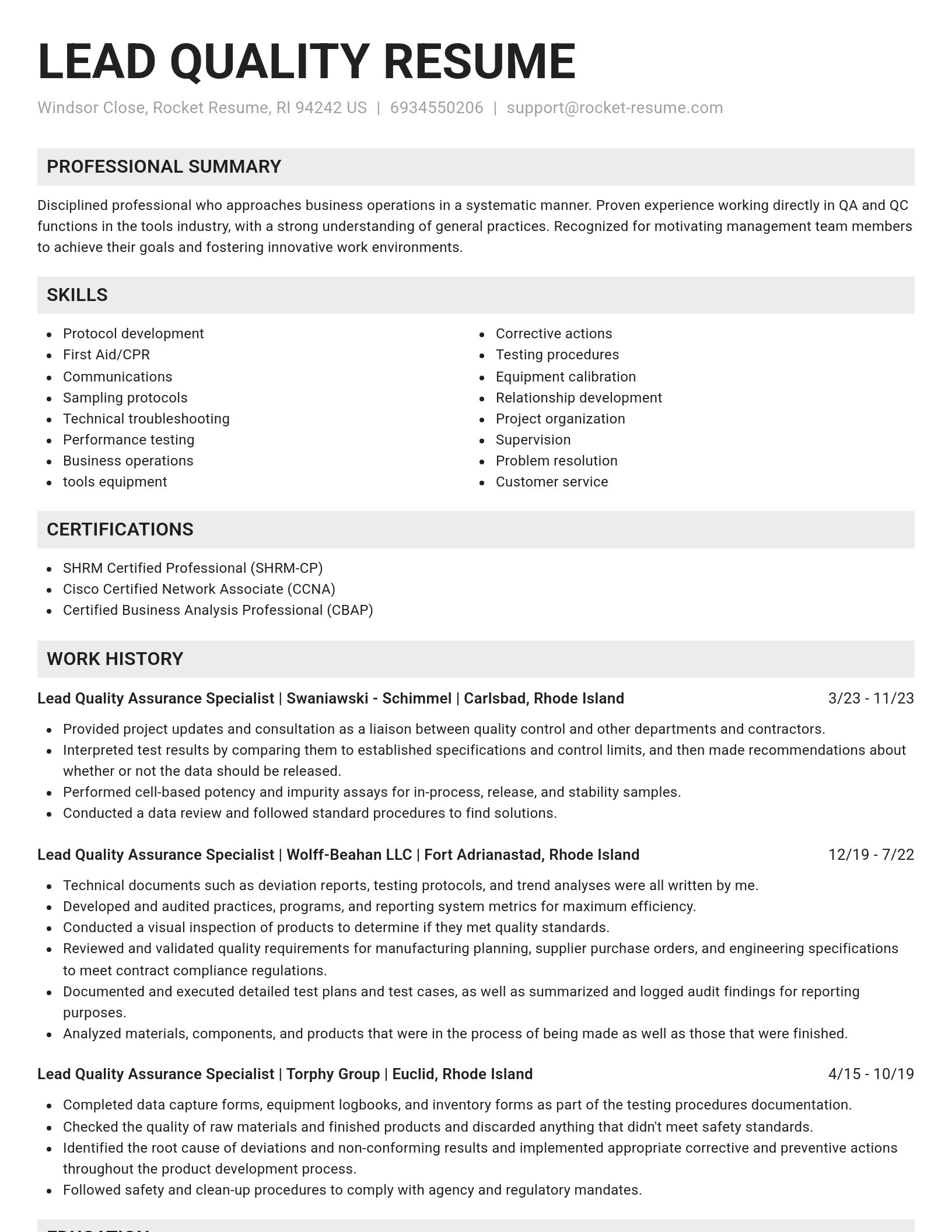 Genius resume template