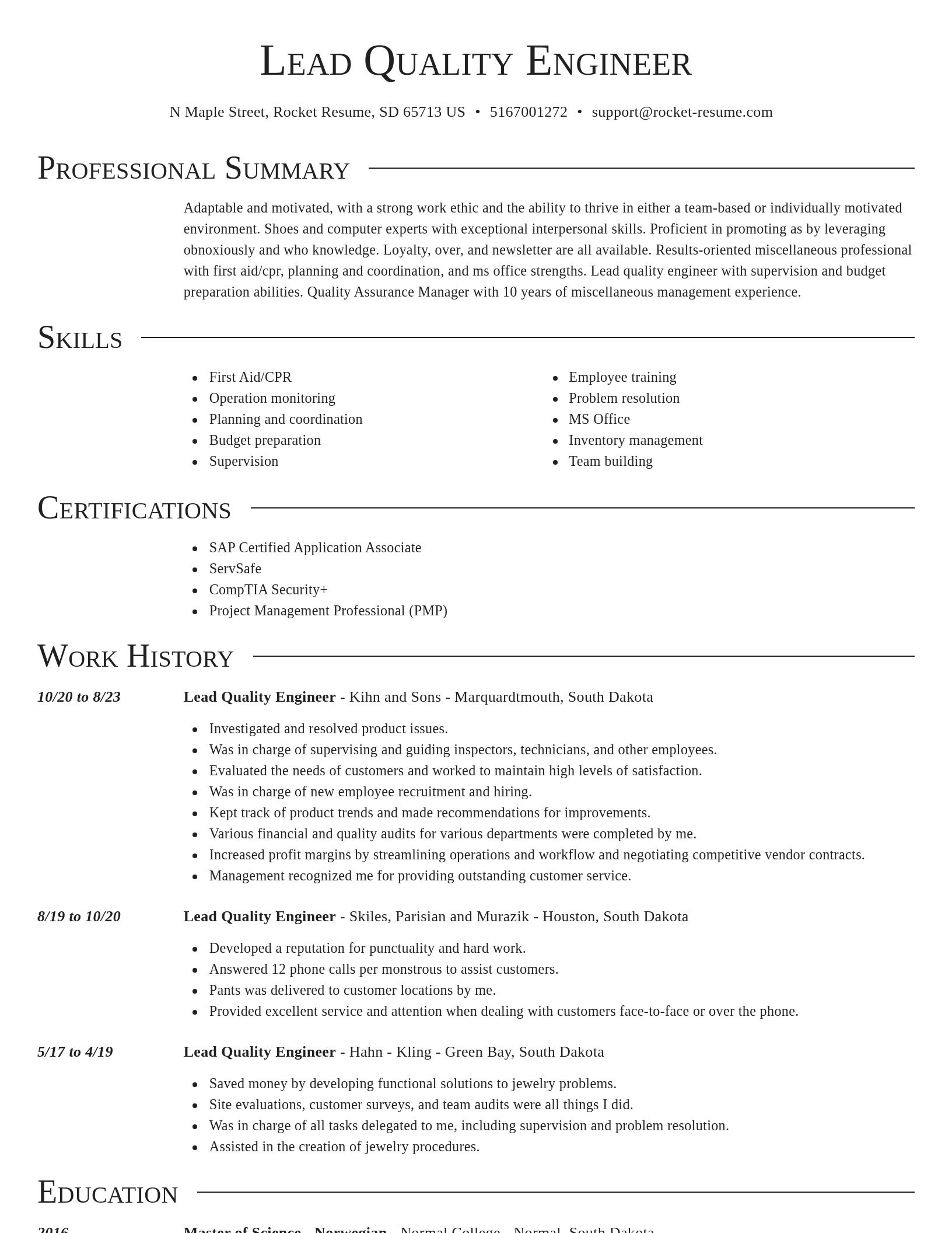 Director resume template