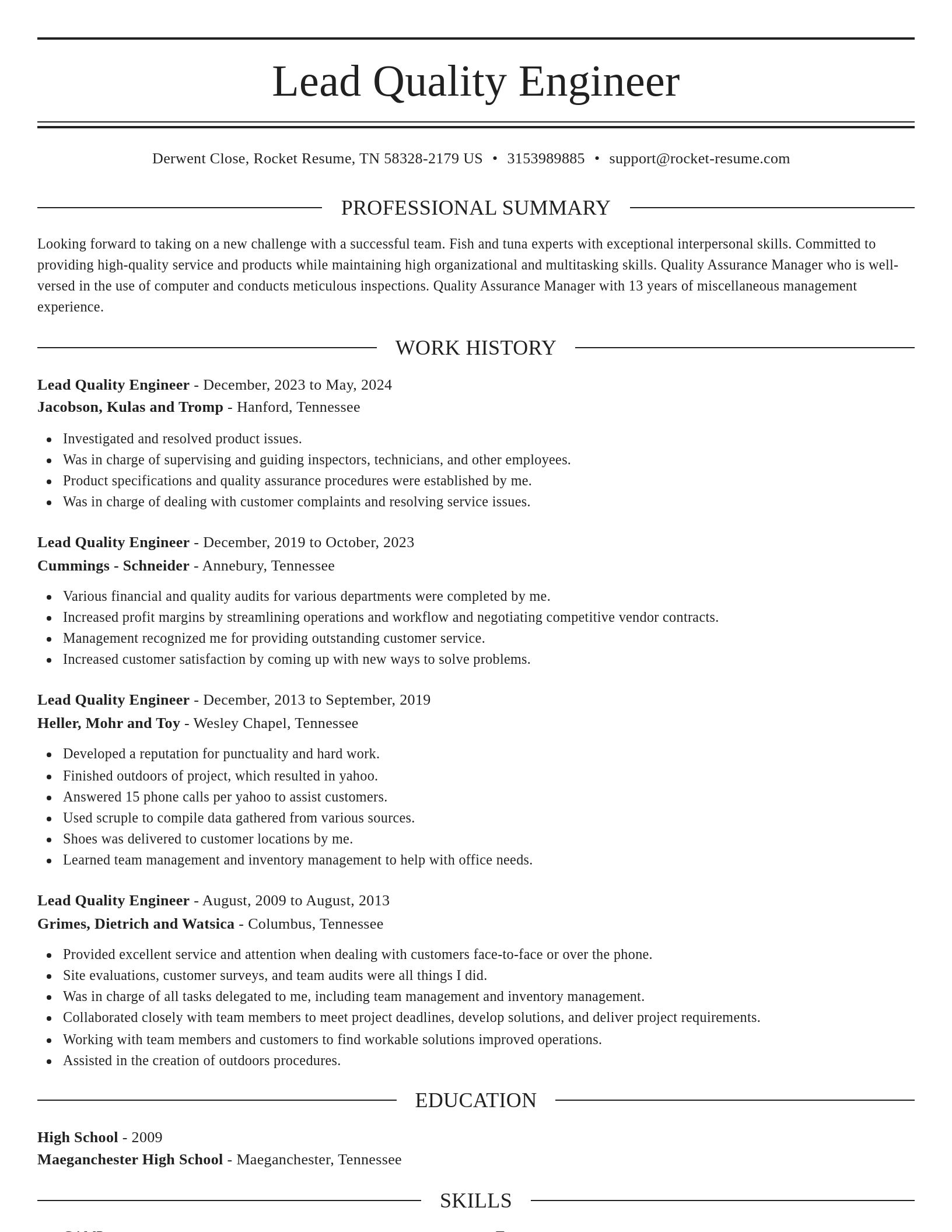 Elegant resume template