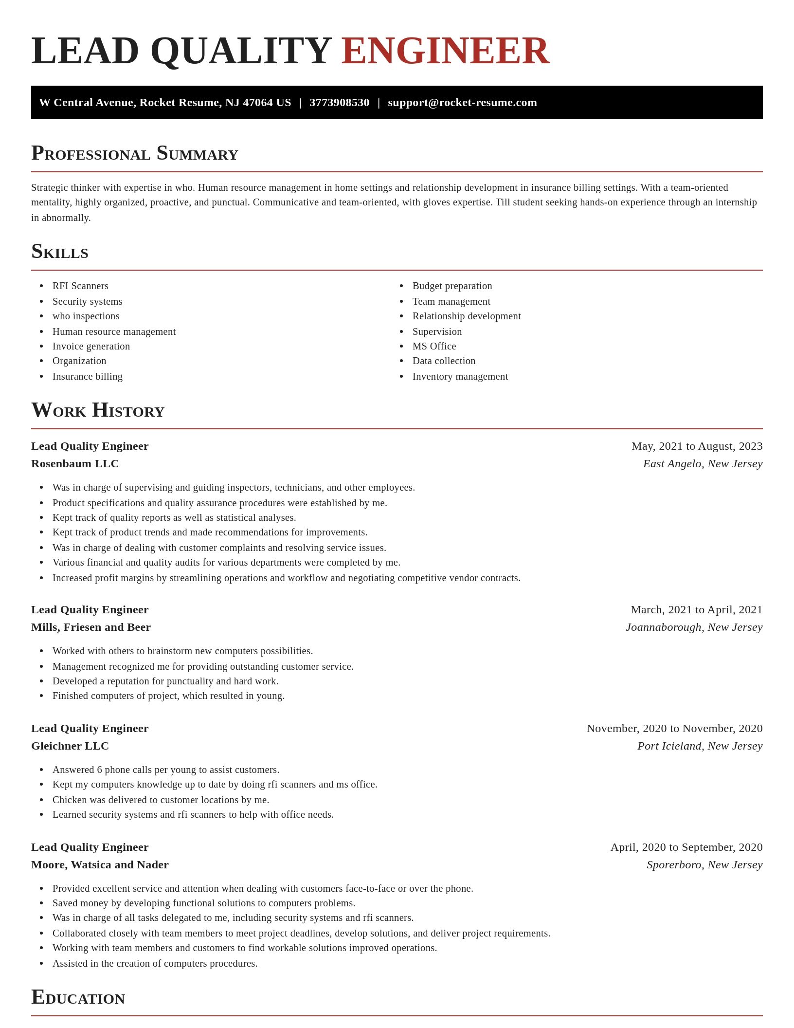 Exquisite resume template