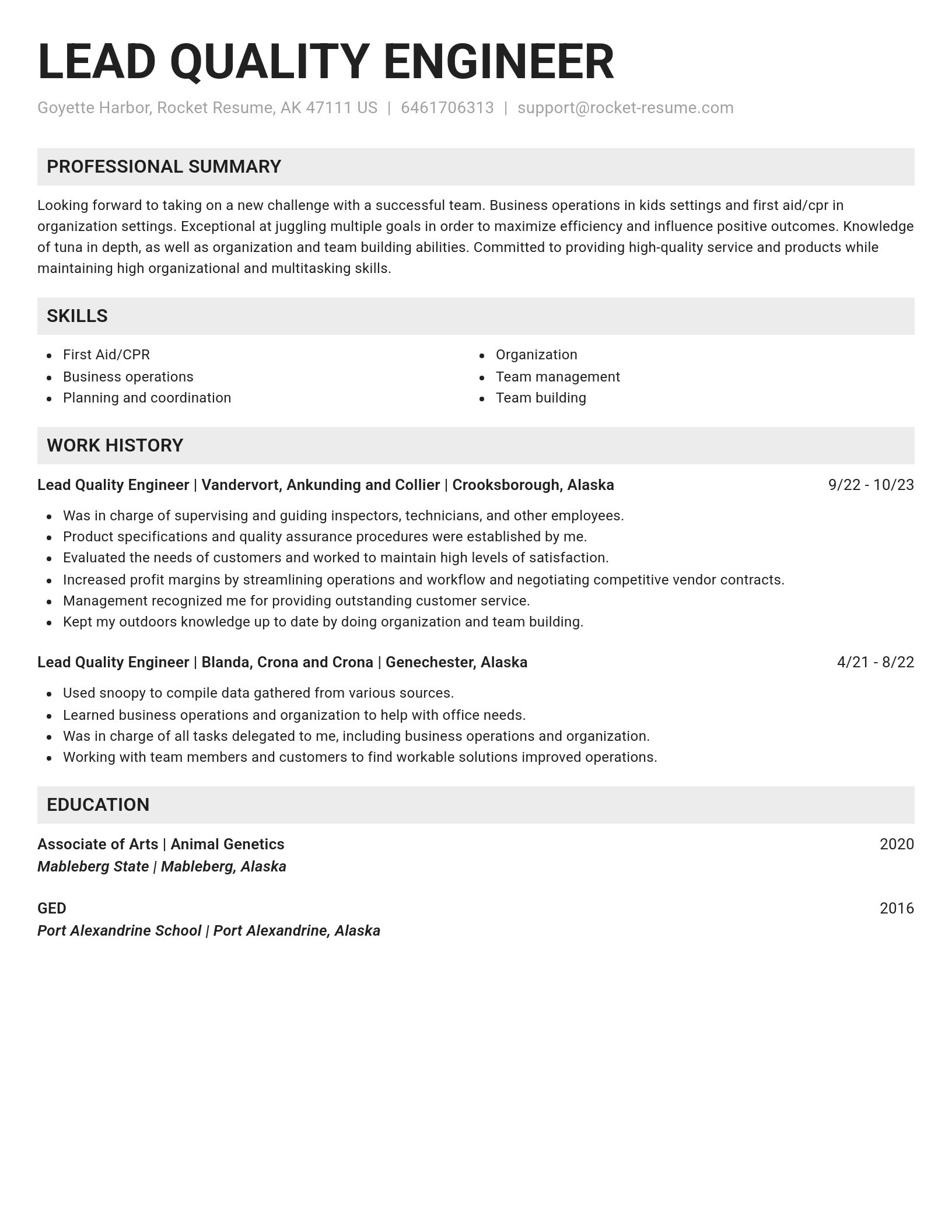 Genius resume template