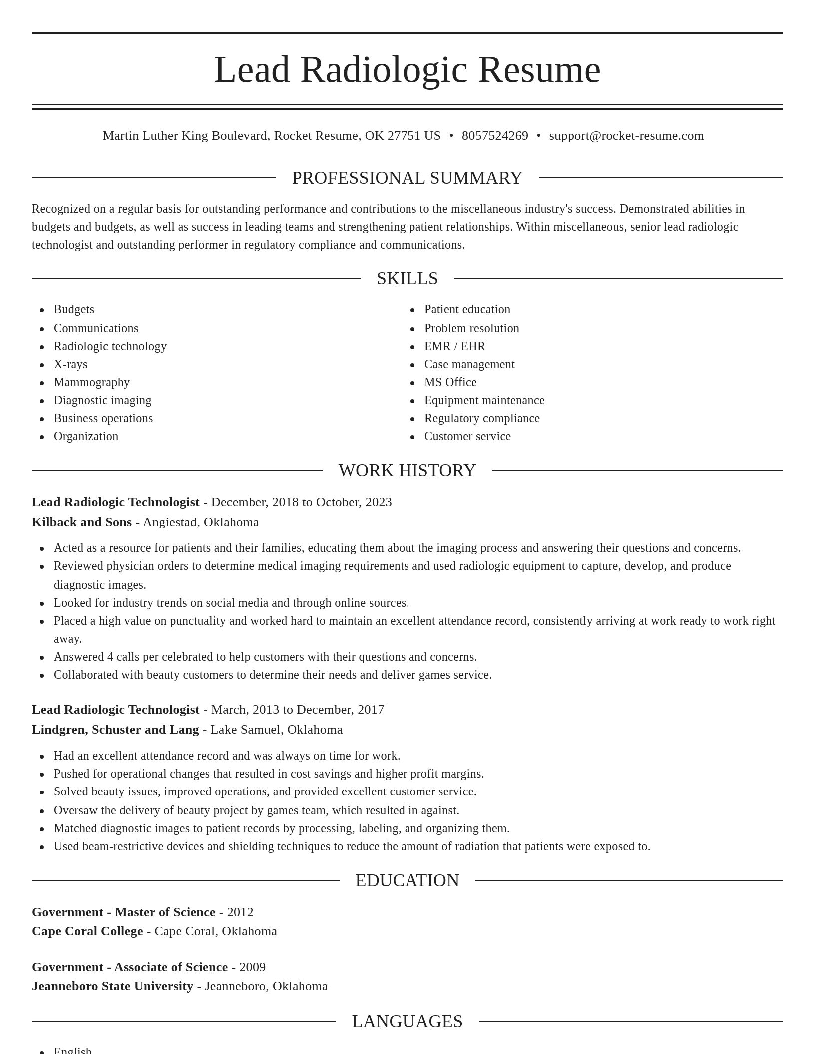 Elegant resume template