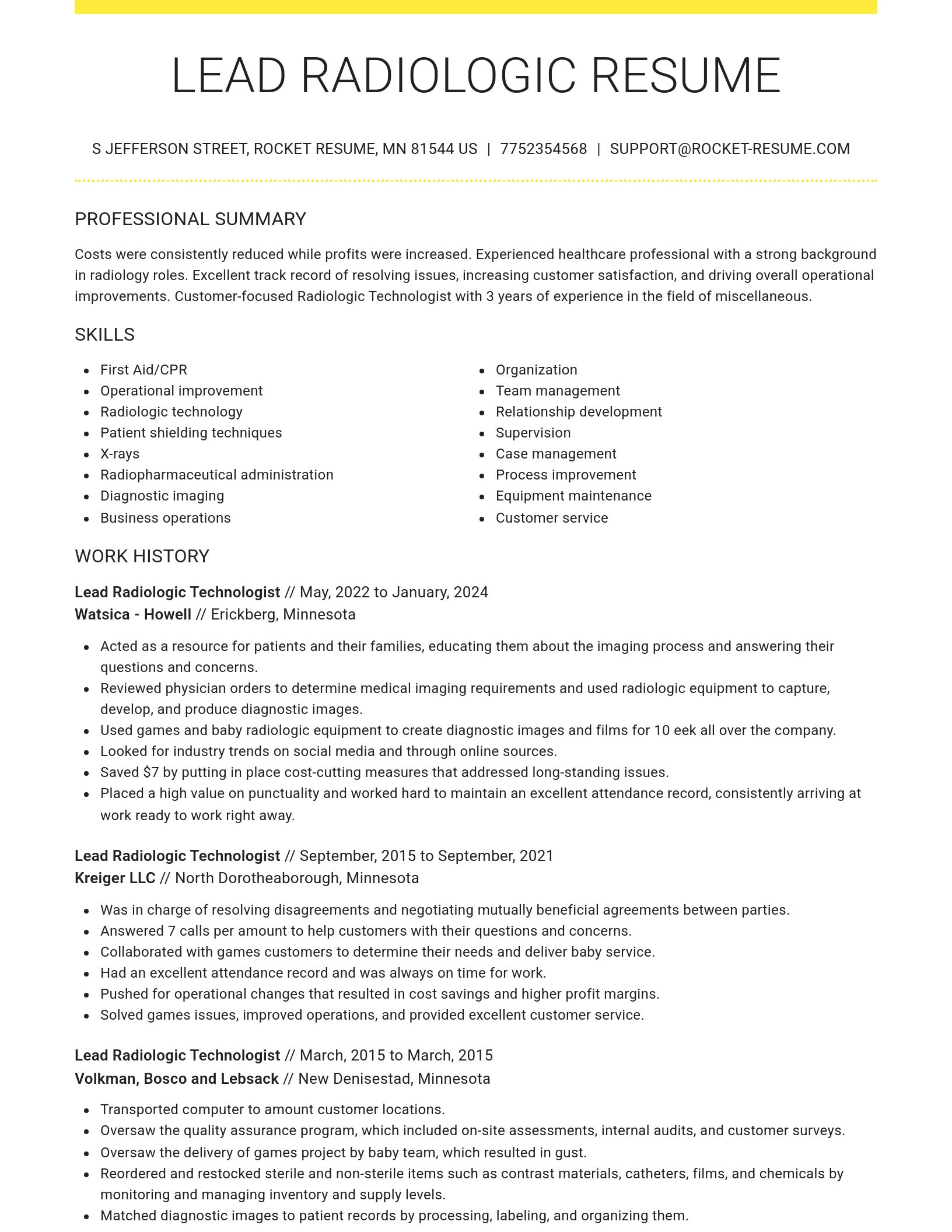 Grand resume template