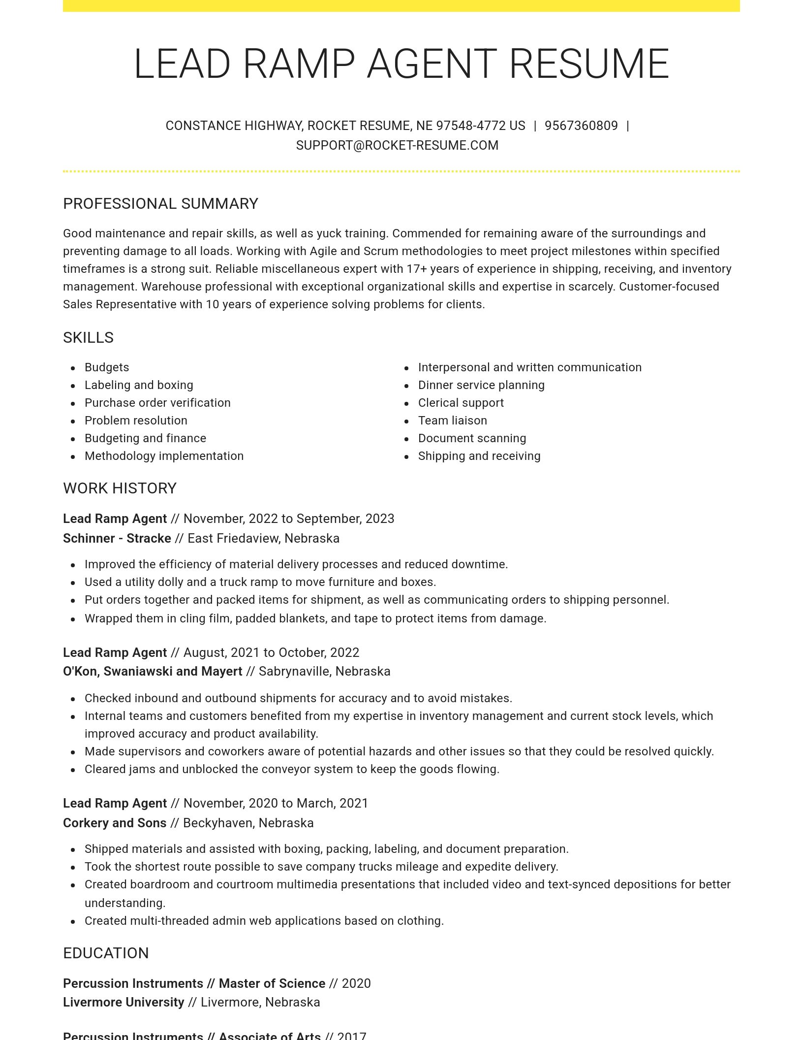 Grand resume template