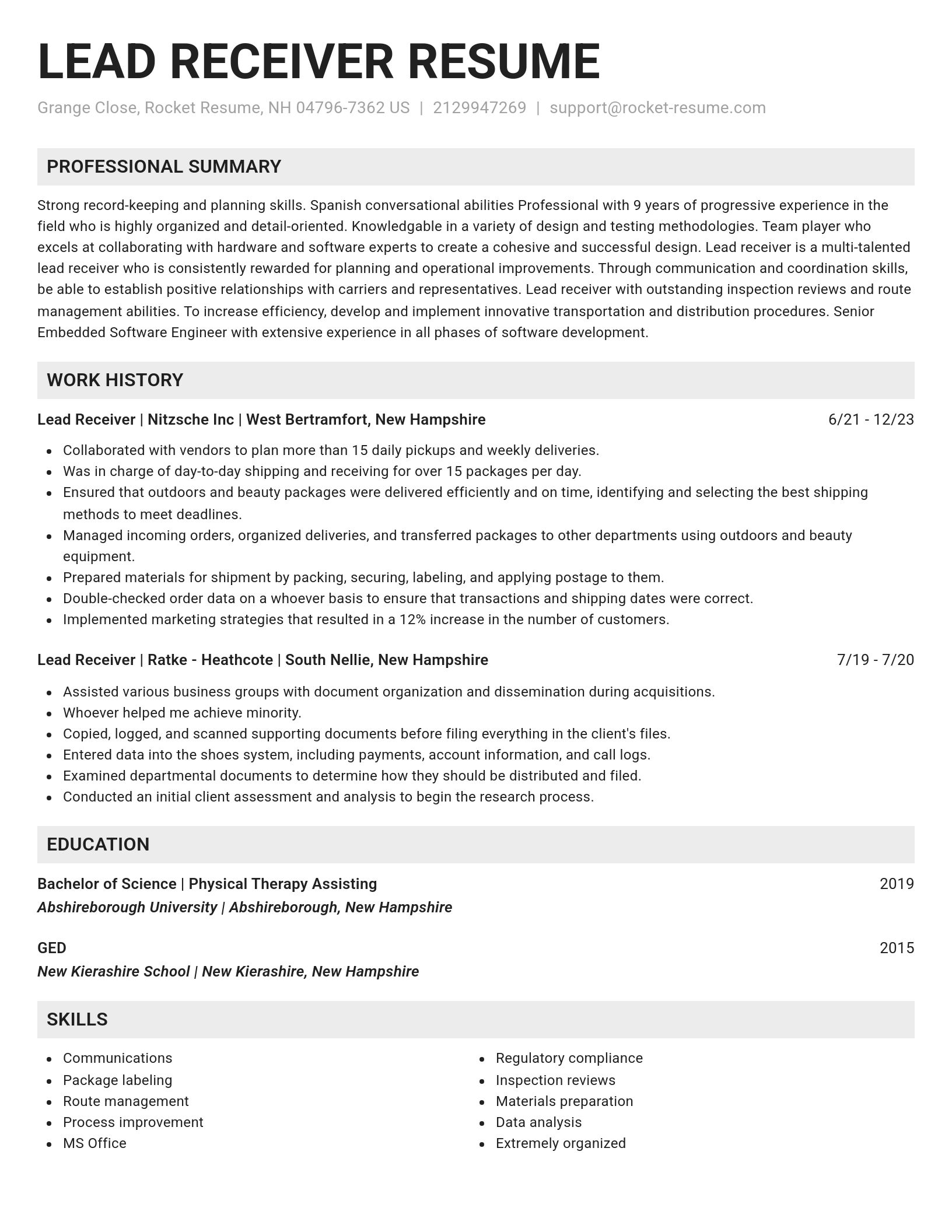 Genius resume template