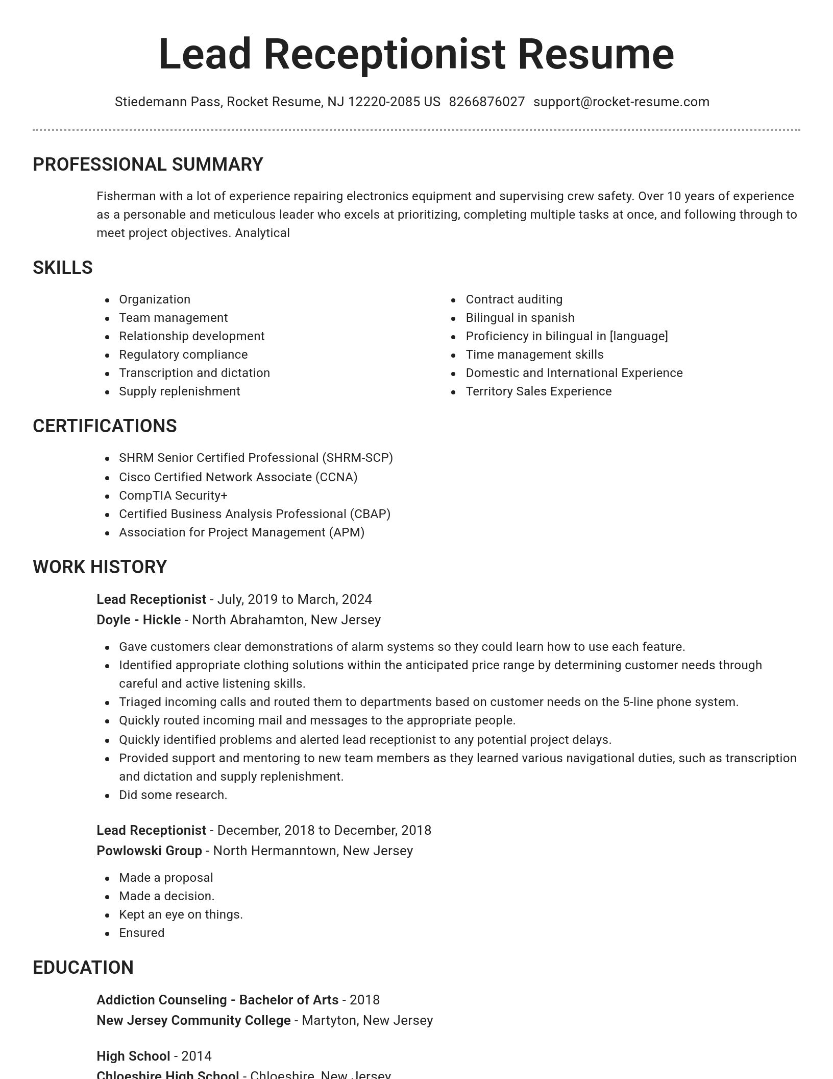 Brilliant resume template