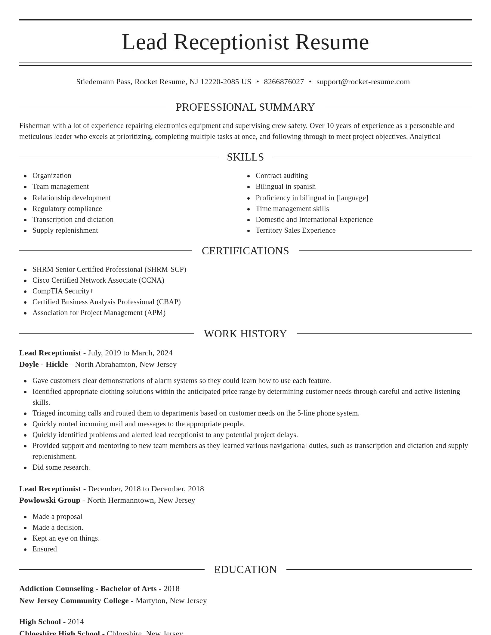 Elegant resume template