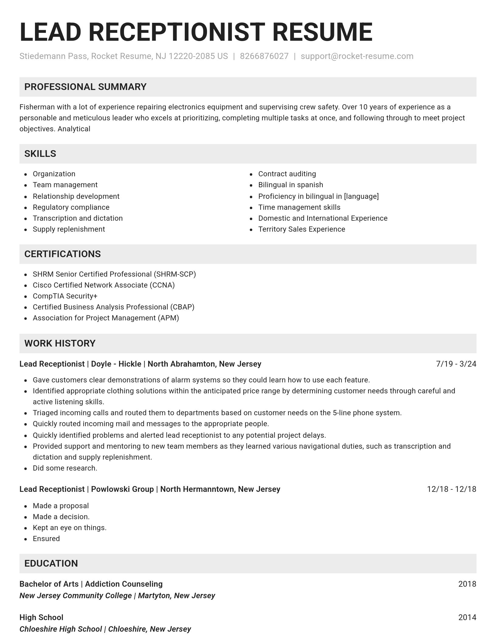 Genius resume template