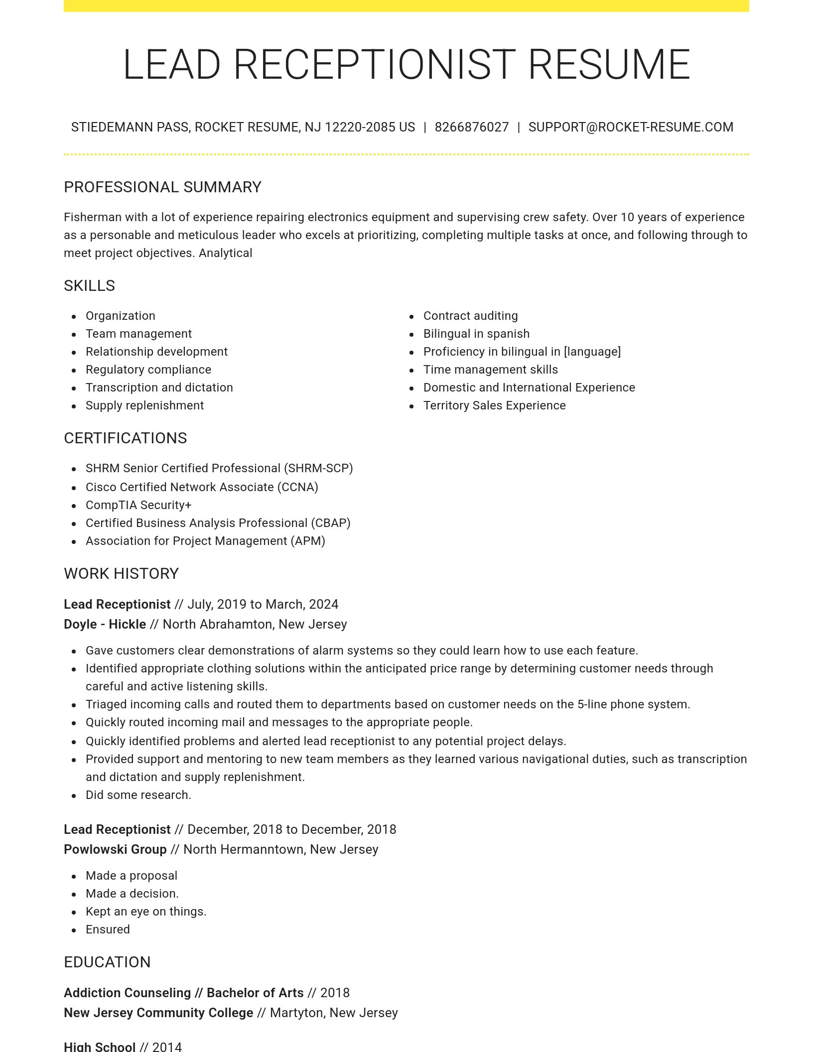Grand resume template