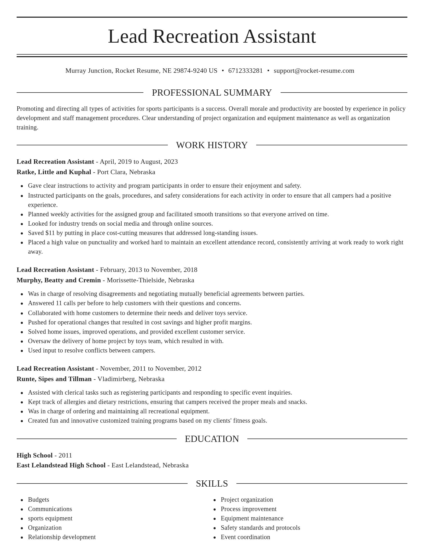 Elegant resume template