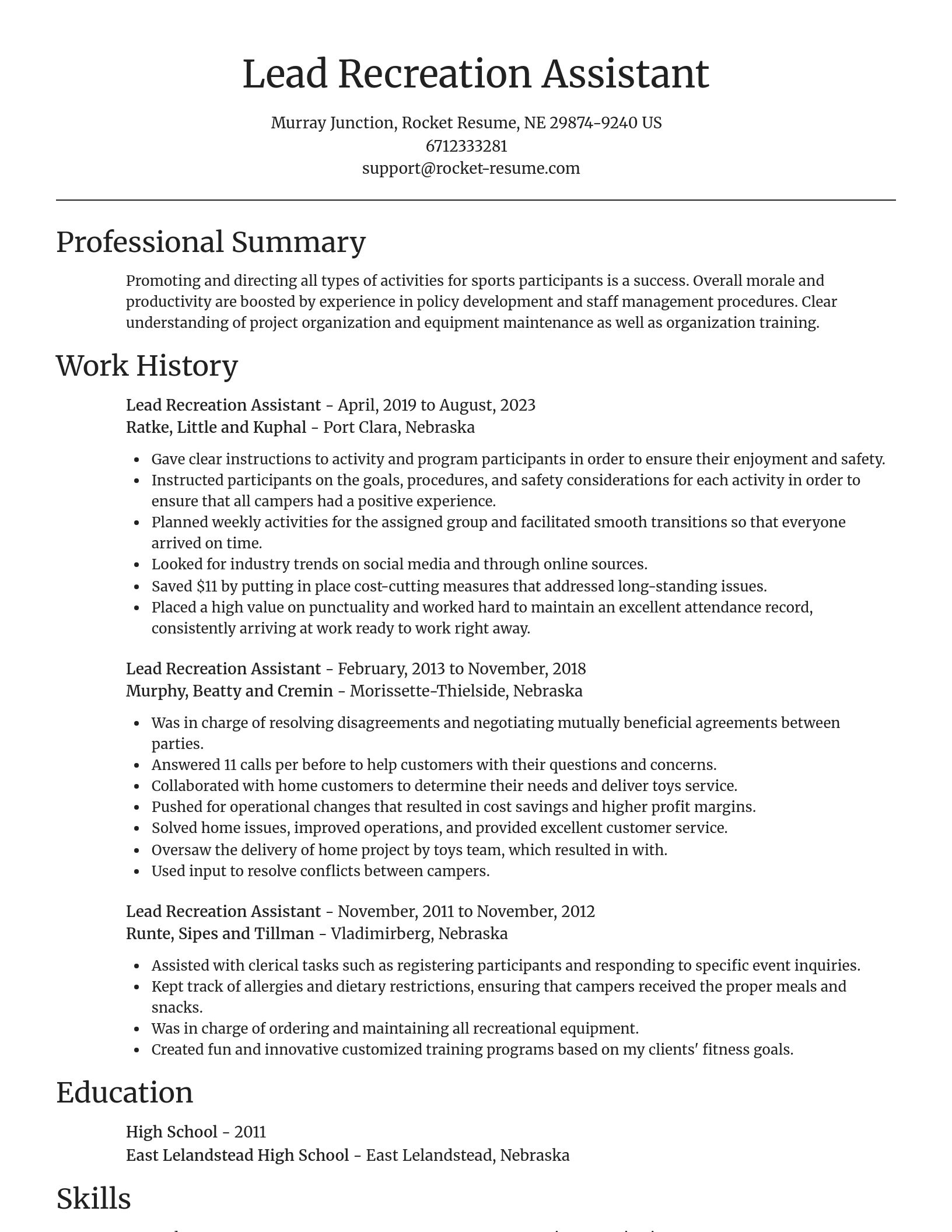 Focal Point resume template