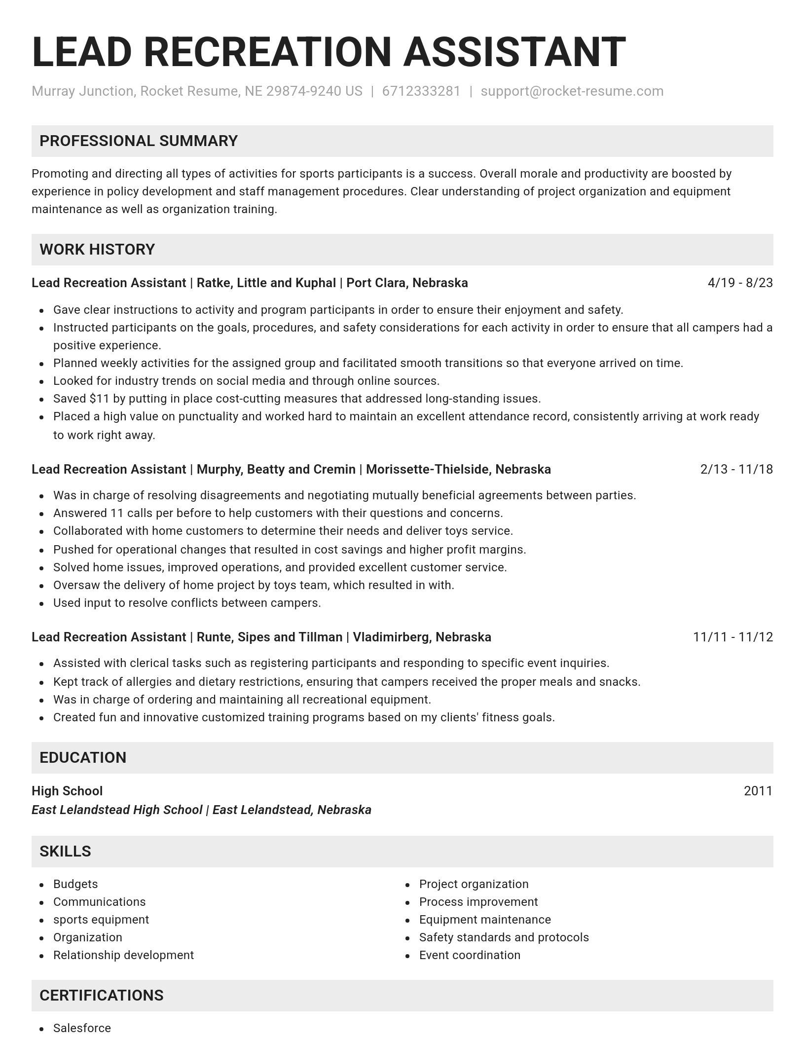 Genius resume template