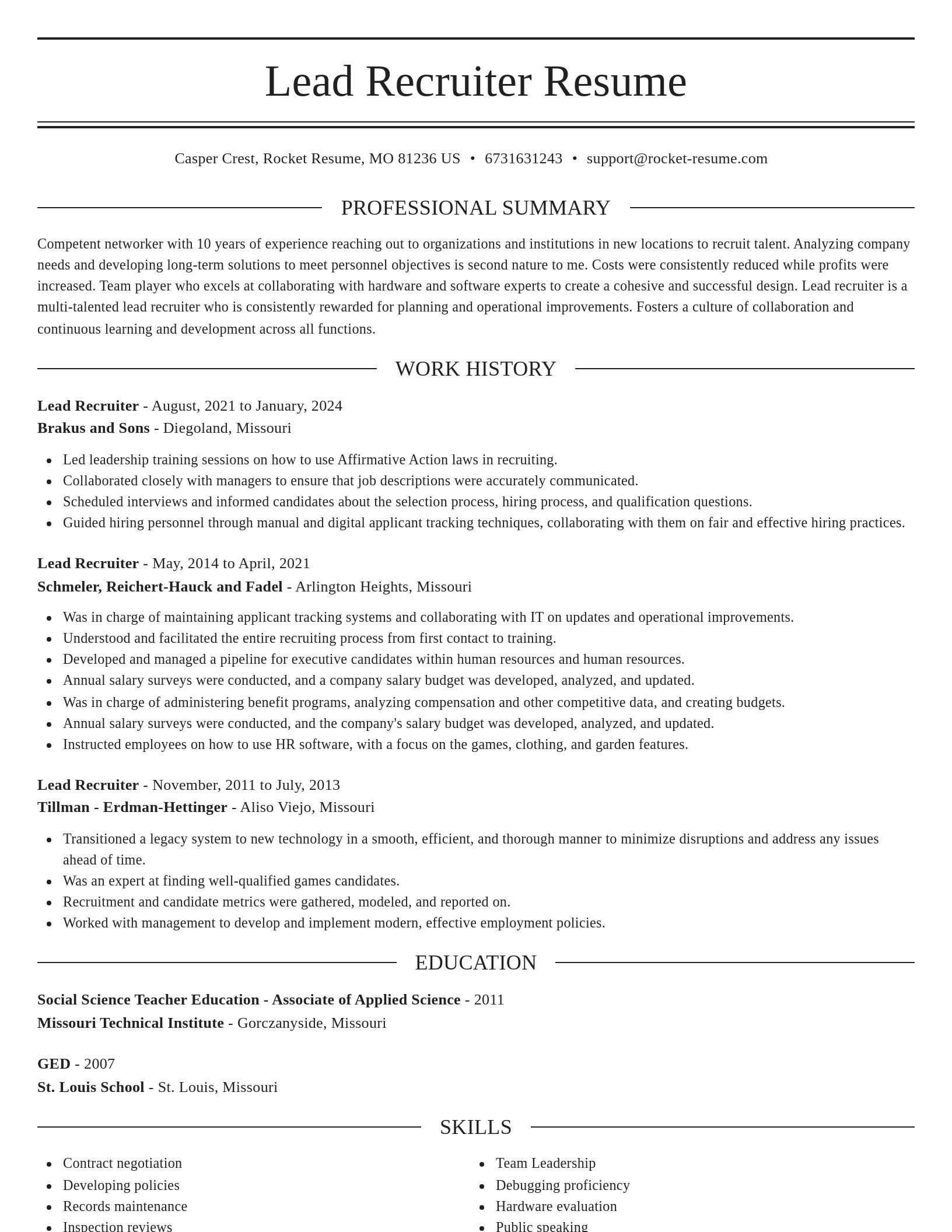 Elegant resume template