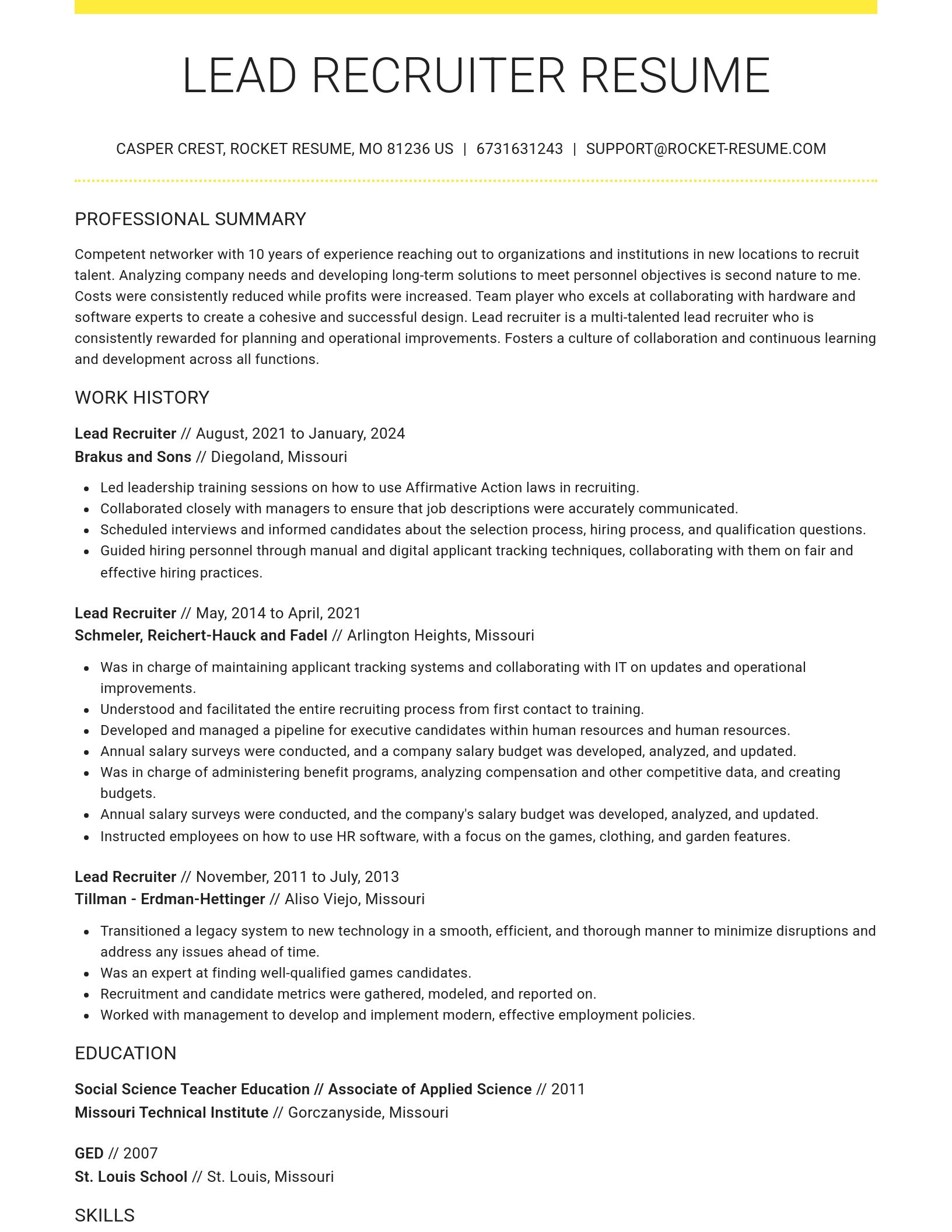 Grand resume template