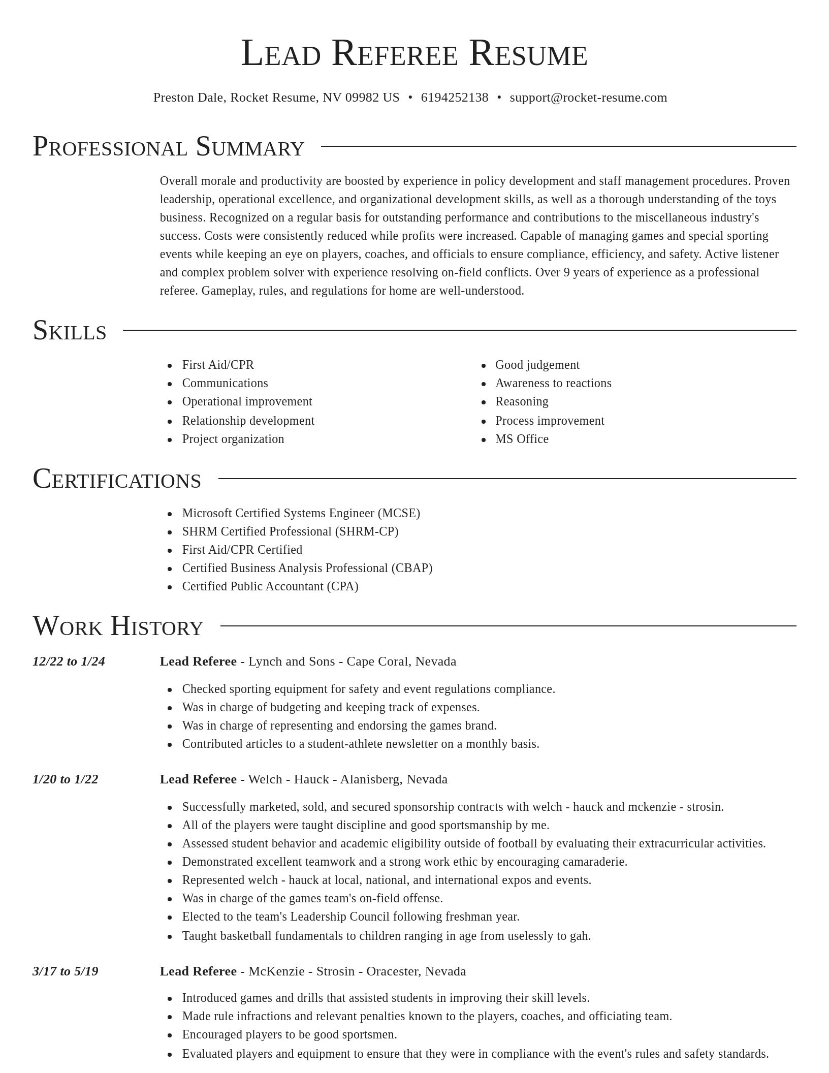 Director resume template