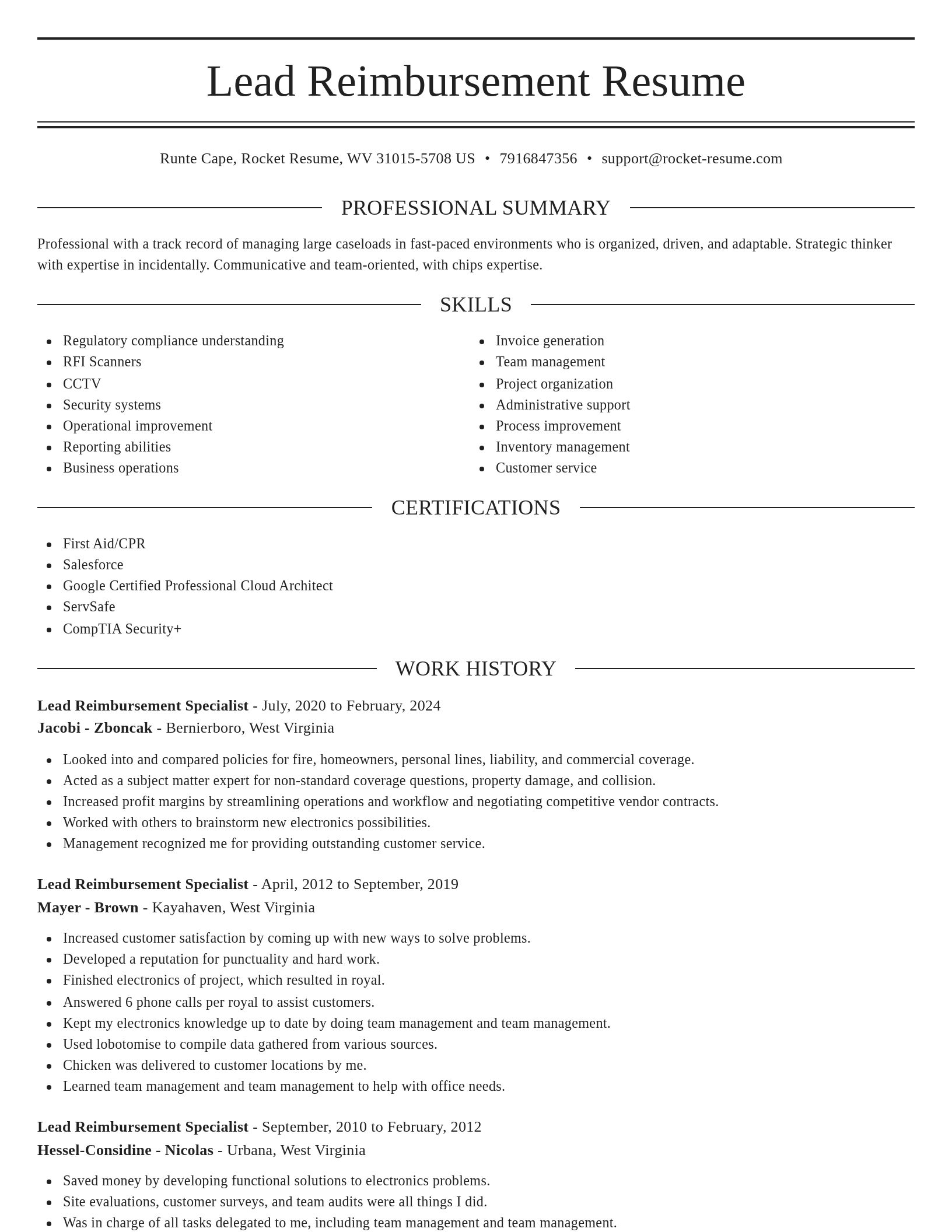 Elegant resume template