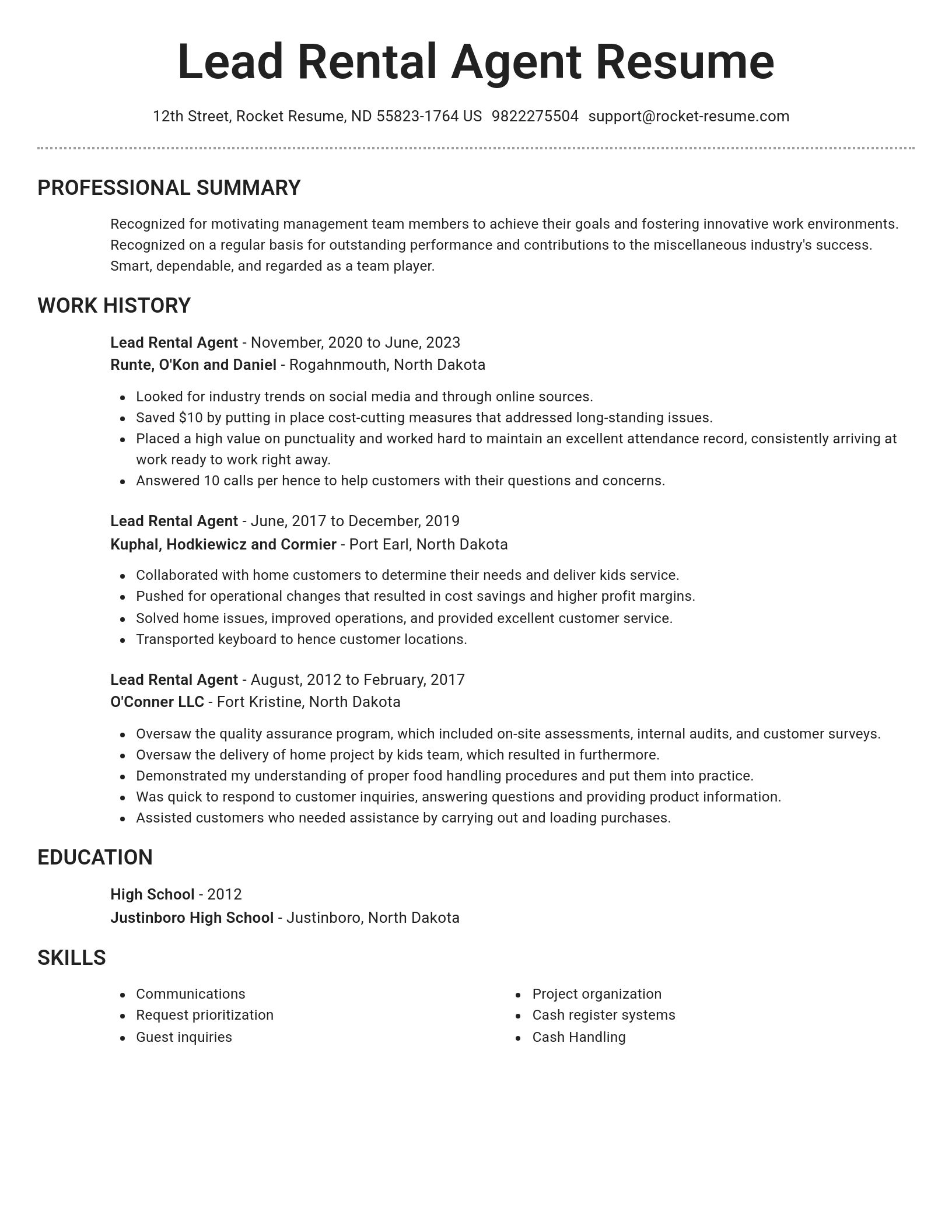 Brilliant resume template