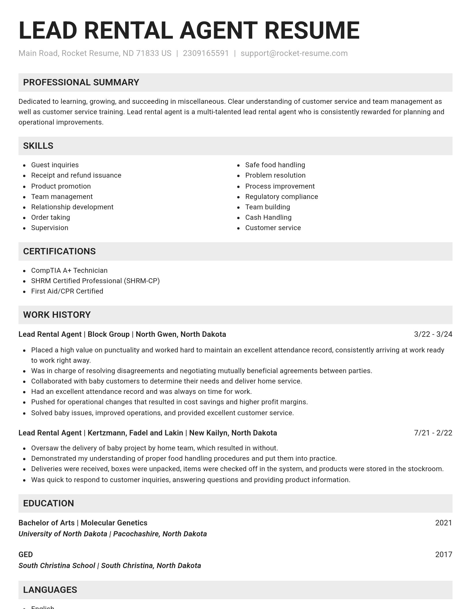 Genius resume template
