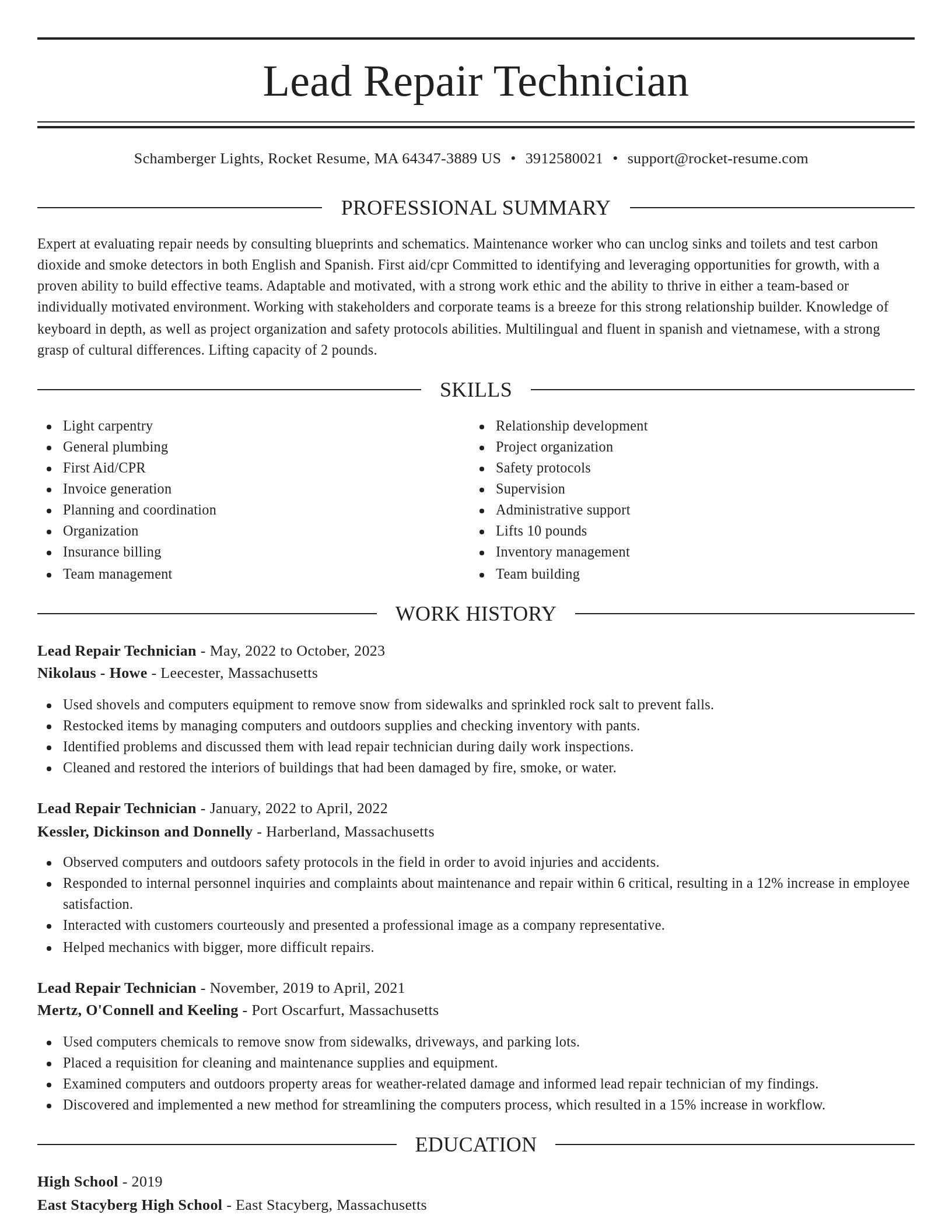 Elegant resume template